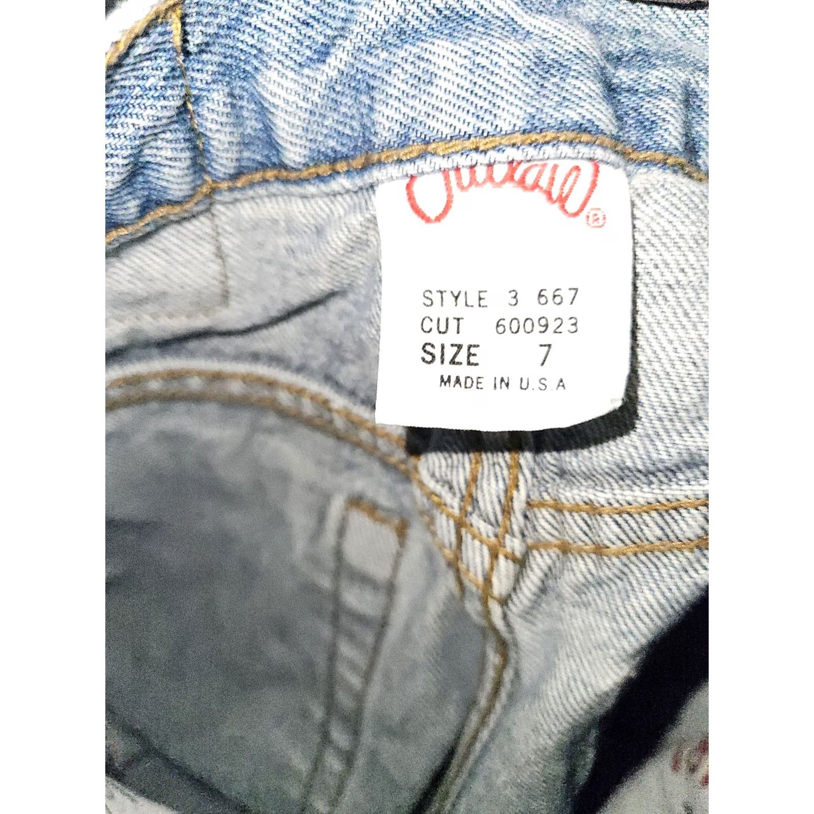 Vintage VINTAGE Outlaw Denim Shorts Womens 7 Blue High Waist Bermuda 90s Made USA Blue Jeans Shorts Womens Retro 90s Size 28" / US 6 / IT 42 - 2 Thumbnail