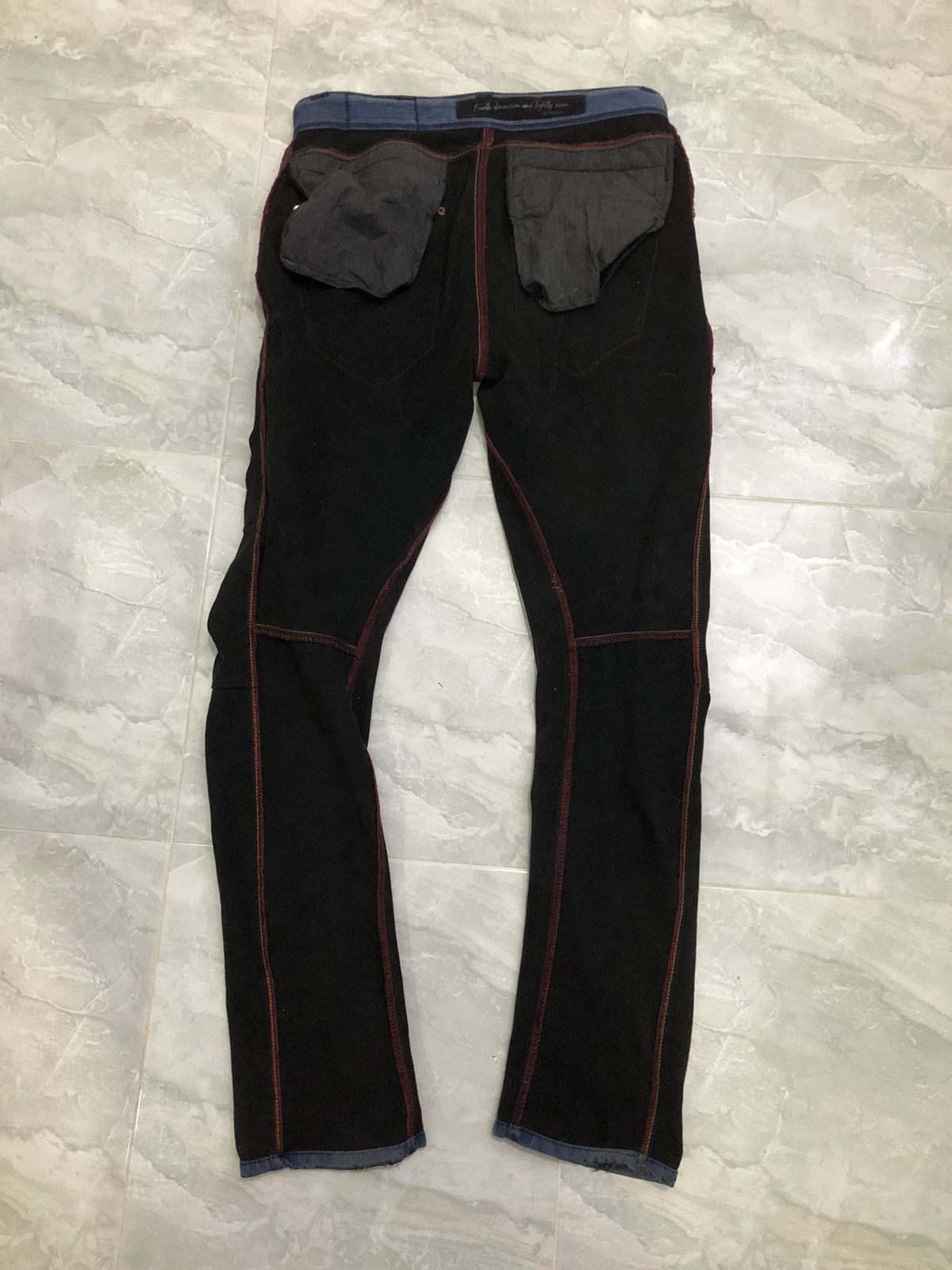 Japanese Brand Fieldcore Japan Work Denim Distressed Art Pants Size US 33 - 14 Thumbnail