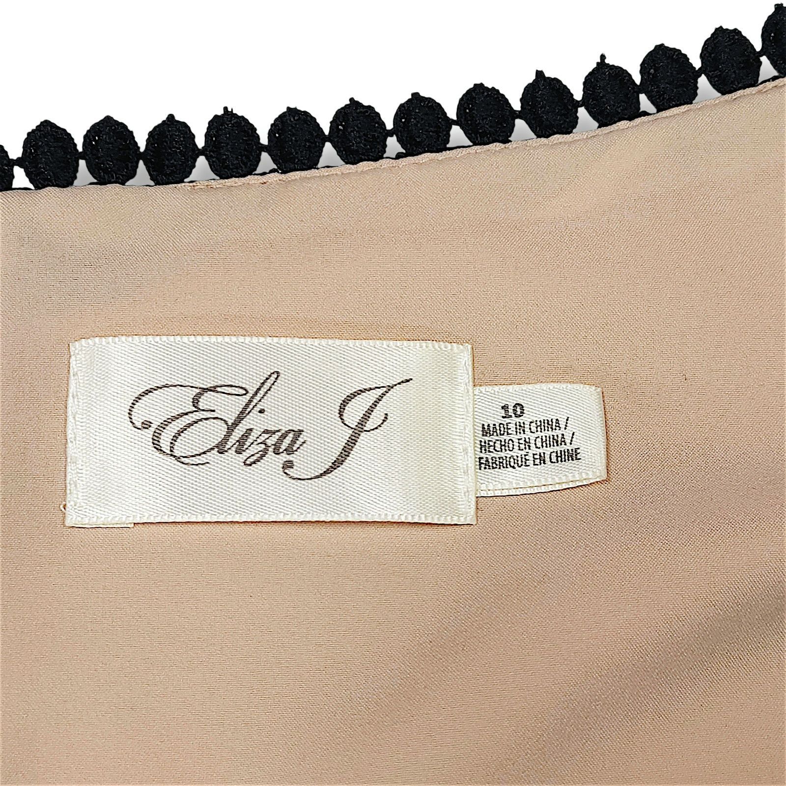 Other Eliza J Sleeveless Lace Cocktail Event Dress Black Nude 10 Size L / US 10 / IT 46 - 6 Thumbnail