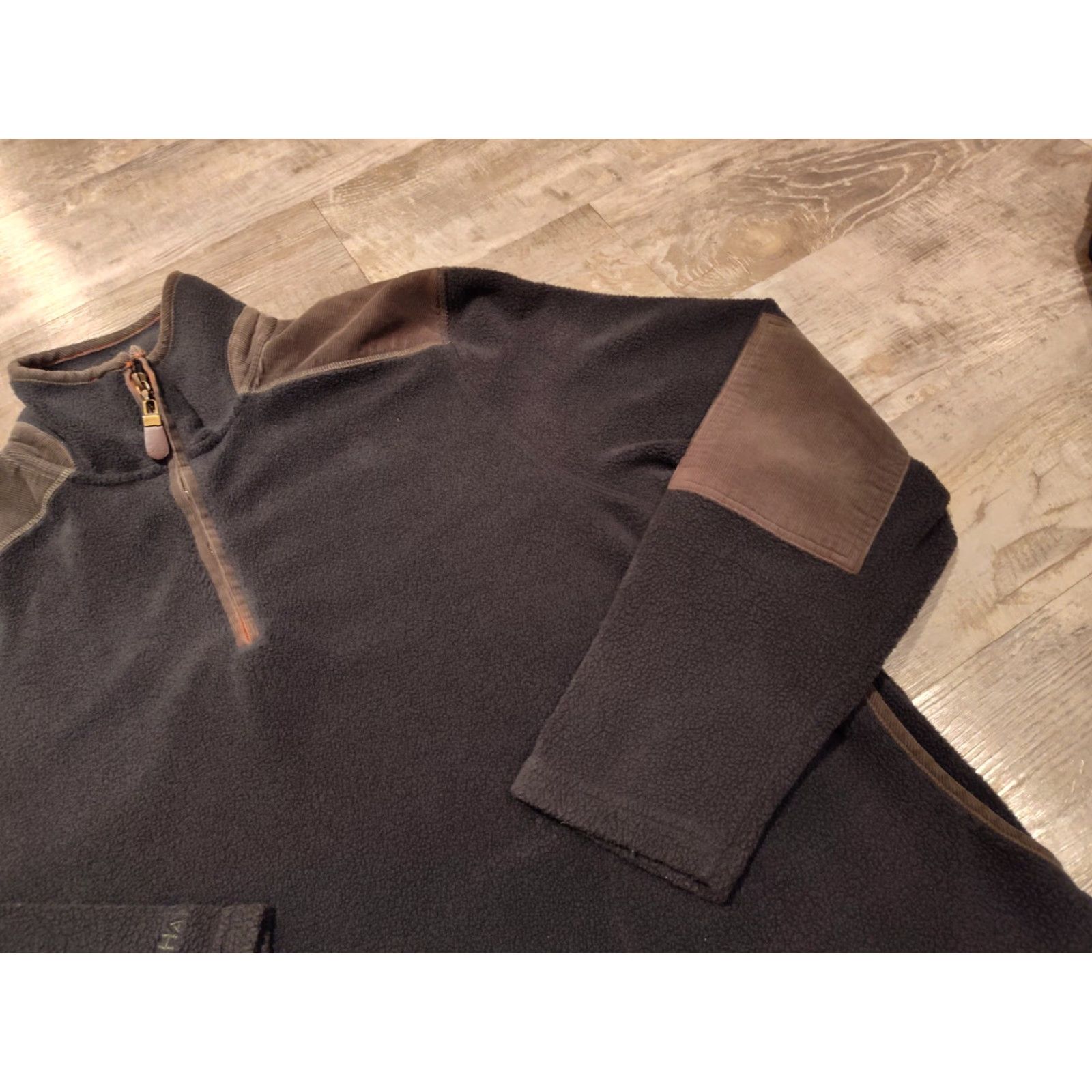 Orvis Orvis Mens Brown Pullover Fleece Quarter Zip Corduroy Elbow Patches Size M Size US M / EU 48-50 / 2 - 3 Thumbnail