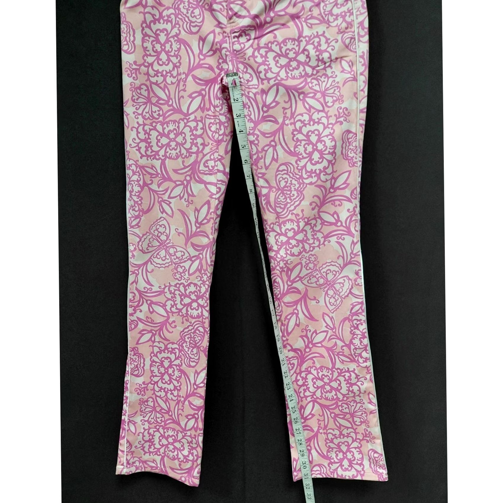 Lilly Pulitzer Lilly Pulitzer Pink Floral Pants Women Size 2 Size 26" / US 2 / IT 38 - 8 Thumbnail