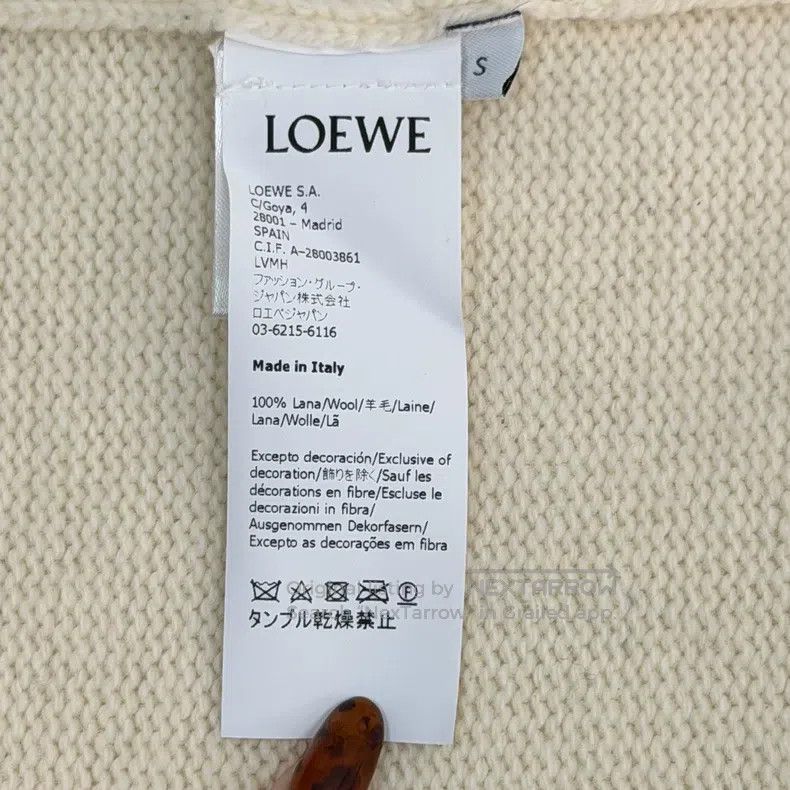Loewe Loewe Cream-white and green beaded logo wool sweater Size S / US 4 / IT 40 - 6 Thumbnail