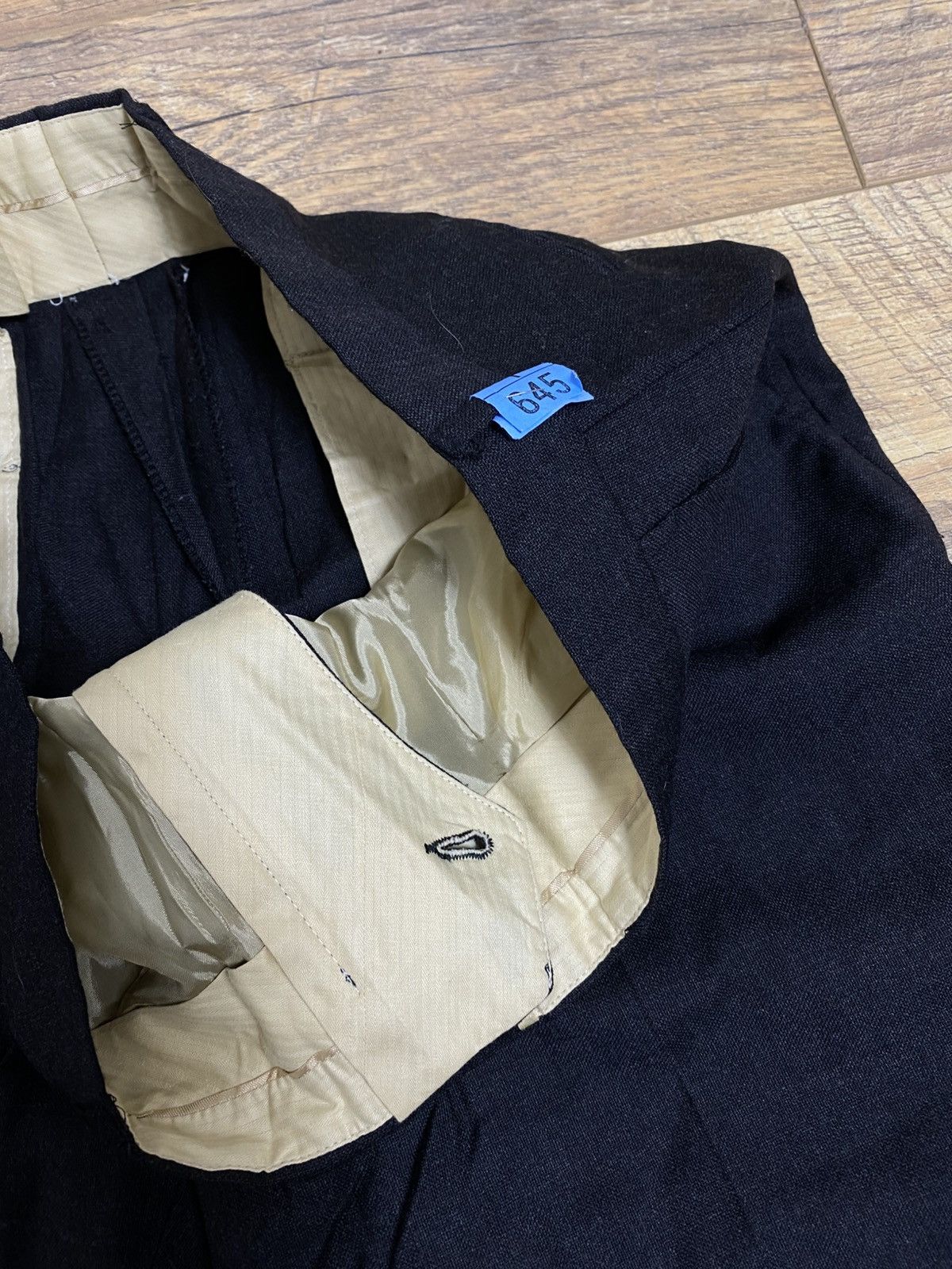 Vintage MABITEX Italy Tasmania Wool Pleated Dress Trousers Charcoal Size US 32 / EU 48 - 4 Thumbnail