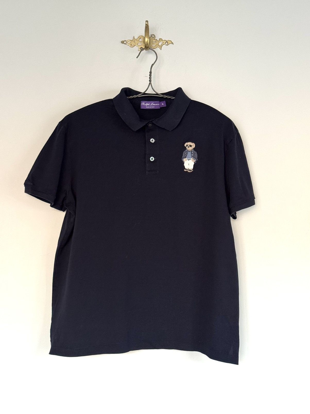 Ralph Lauren Purple Label Ralph Lauren Purple Label teddy bear pique polo navy blue XL Size US XL / EU 56 / 4 - 1 Thumbnail