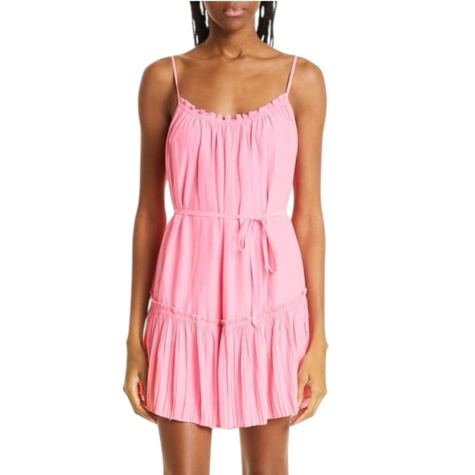 Ramy Brook Ramy Brook Tatiana Swing Tiered Ruffled Mini Dress Large Size L / US 10 / IT 46 - 1 Thumbnail