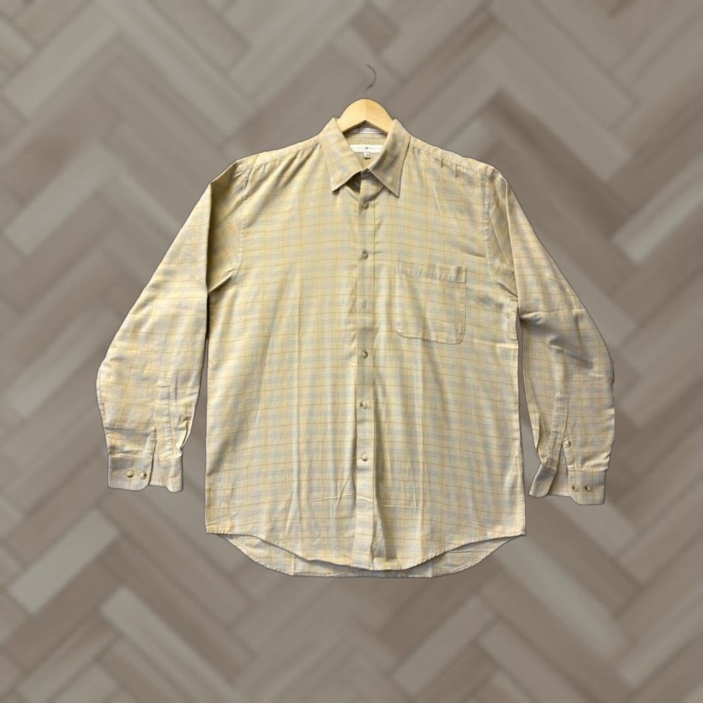 Ralph Lauren Joseph Abboud Gold Plaid Button-Up Shirt Mens Size M Long Sleeve Casual Workwear Size US M / EU 48-50 / 2 - 1 Thumbnail