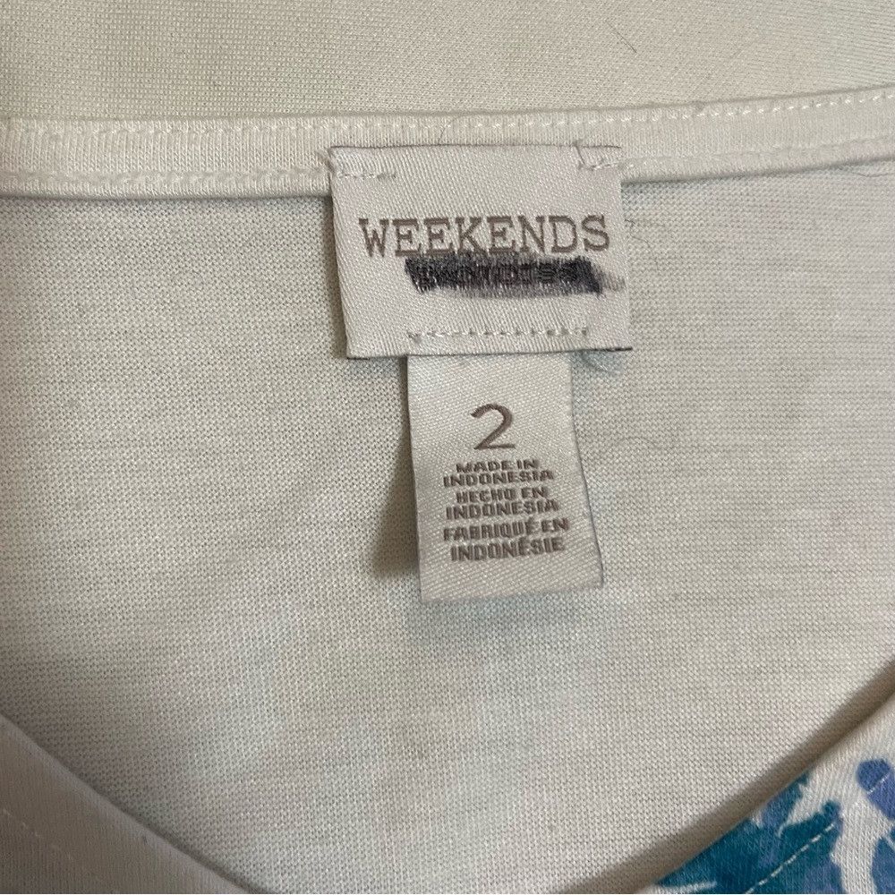 Chicos Chico's Weekends Frozen Winter Soft V-Neck Top Size 2 US L Size L / US 10 / IT 46 - 8 Thumbnail