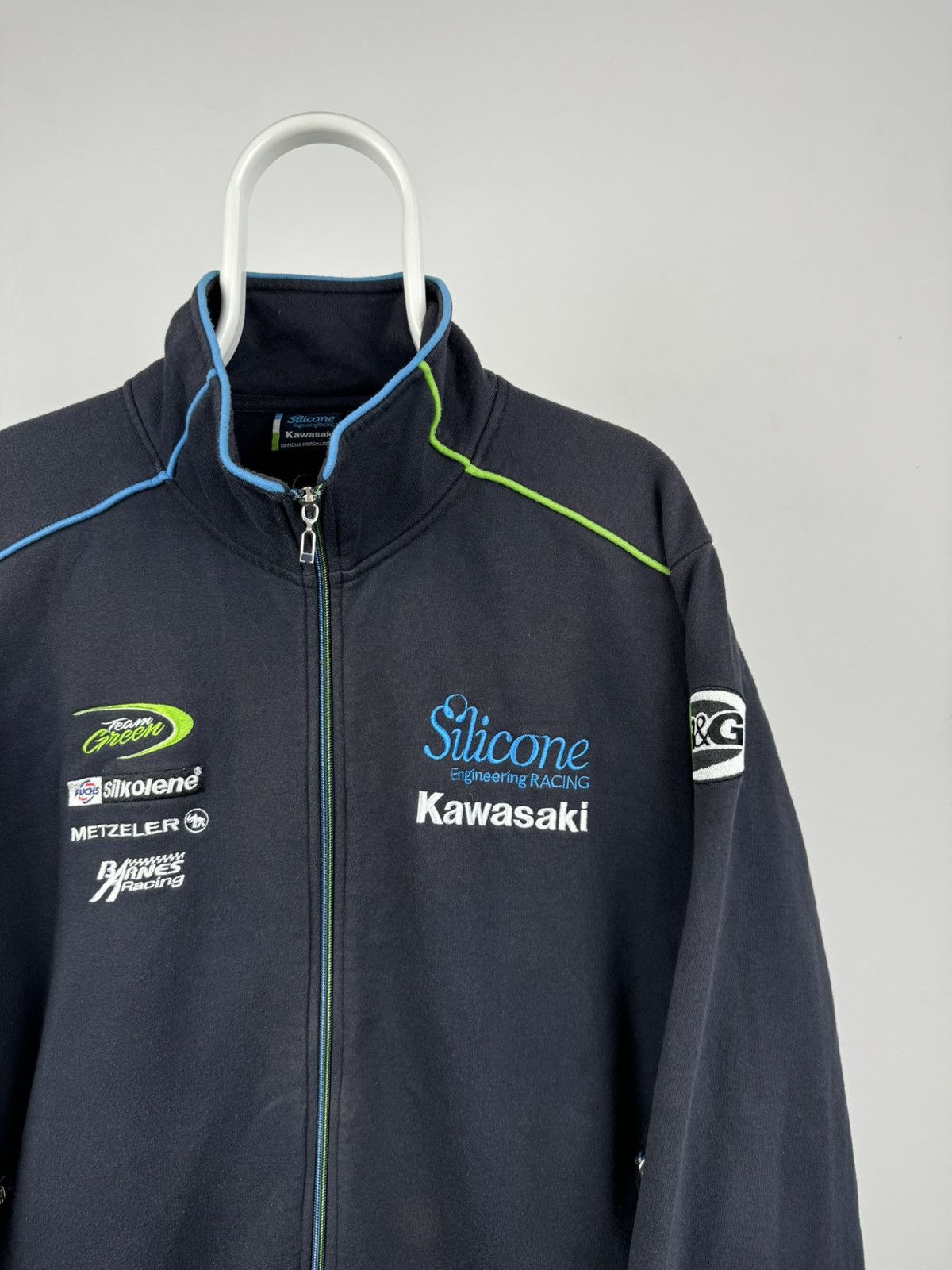 Vintage Vintage Kawasaki Racing Embroidered Multi Logo Full Zip Size US XXL / EU 58 / 5 - 3 Thumbnail