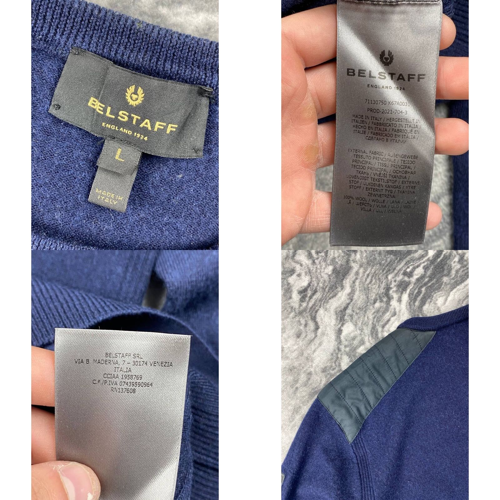 Belstaff Belstaff Sweater Wool Knit Pullover Men Size L Blue Size US L / EU 52-54 / 3 - 8 Thumbnail