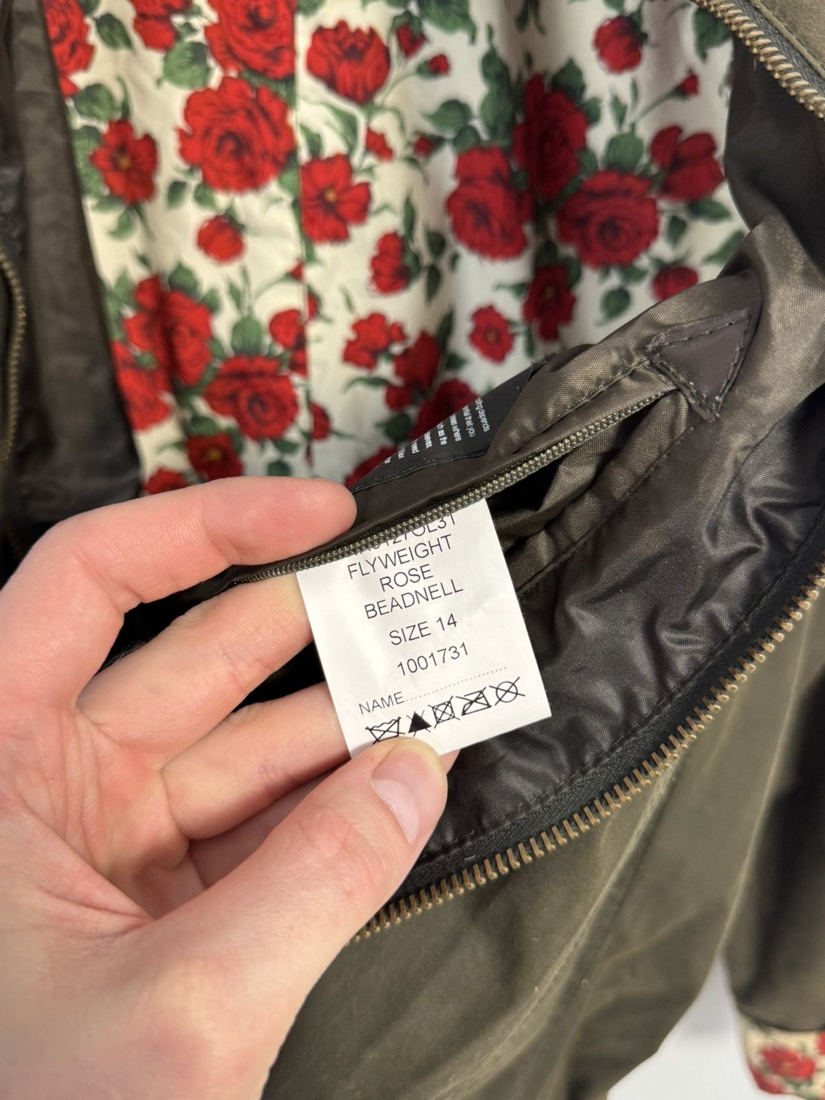 Barbour Barbour Abrosa Beadnell Liberty Rose olive wax jacket USA-10 Size XL / US 12-14 / IT 48-50 - 16 Thumbnail