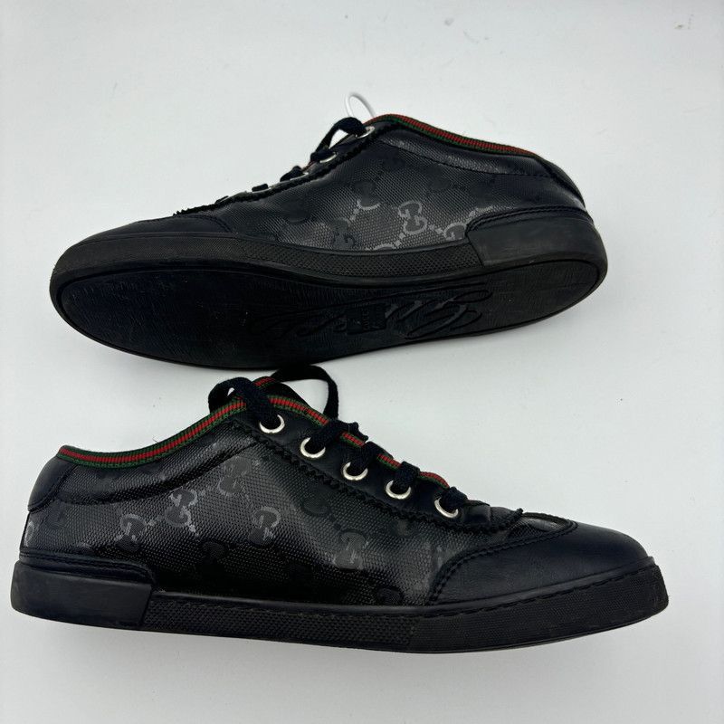 Gucci Gucci Fashionable Leather Sneakers in Black Size US 5.5 / EU 38 - 3 Thumbnail