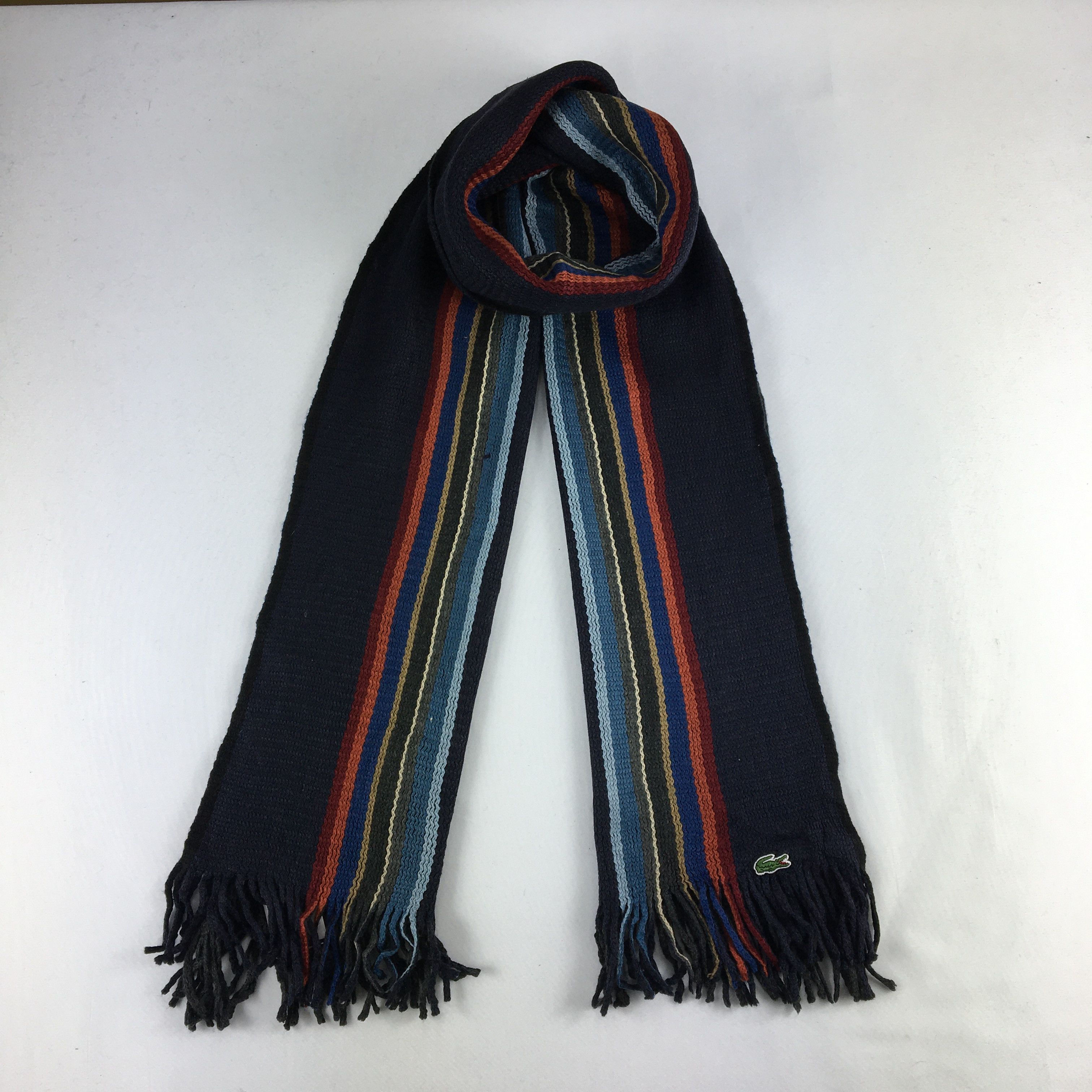 Lacoste Vintage Lacoste Scarf Muffler Wool Cashmere Scarves Size ONE SIZE - 1 Thumbnail