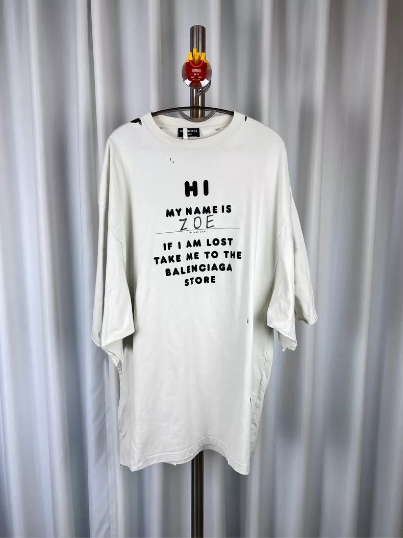 Other Balenciaga White do old damage self-introduction short sle Size US S / EU 44-46 / 1 - 1 Thumbnail