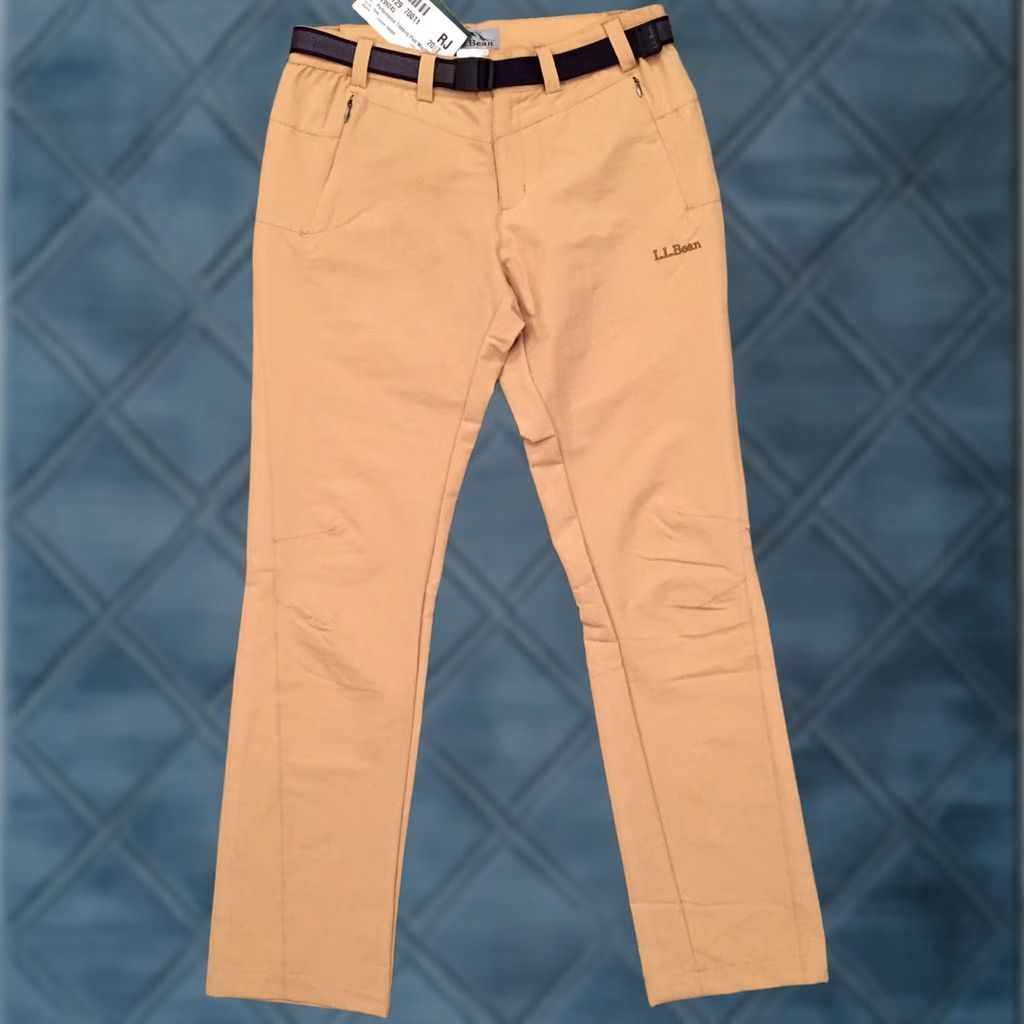 Vintage LL Bean Performance Trekking Pant Womens XXS Beige Belted Pant Chino Straight 27.5in Inseam Casual Size 24" / US 00 / IT 34 - 1 Thumbnail