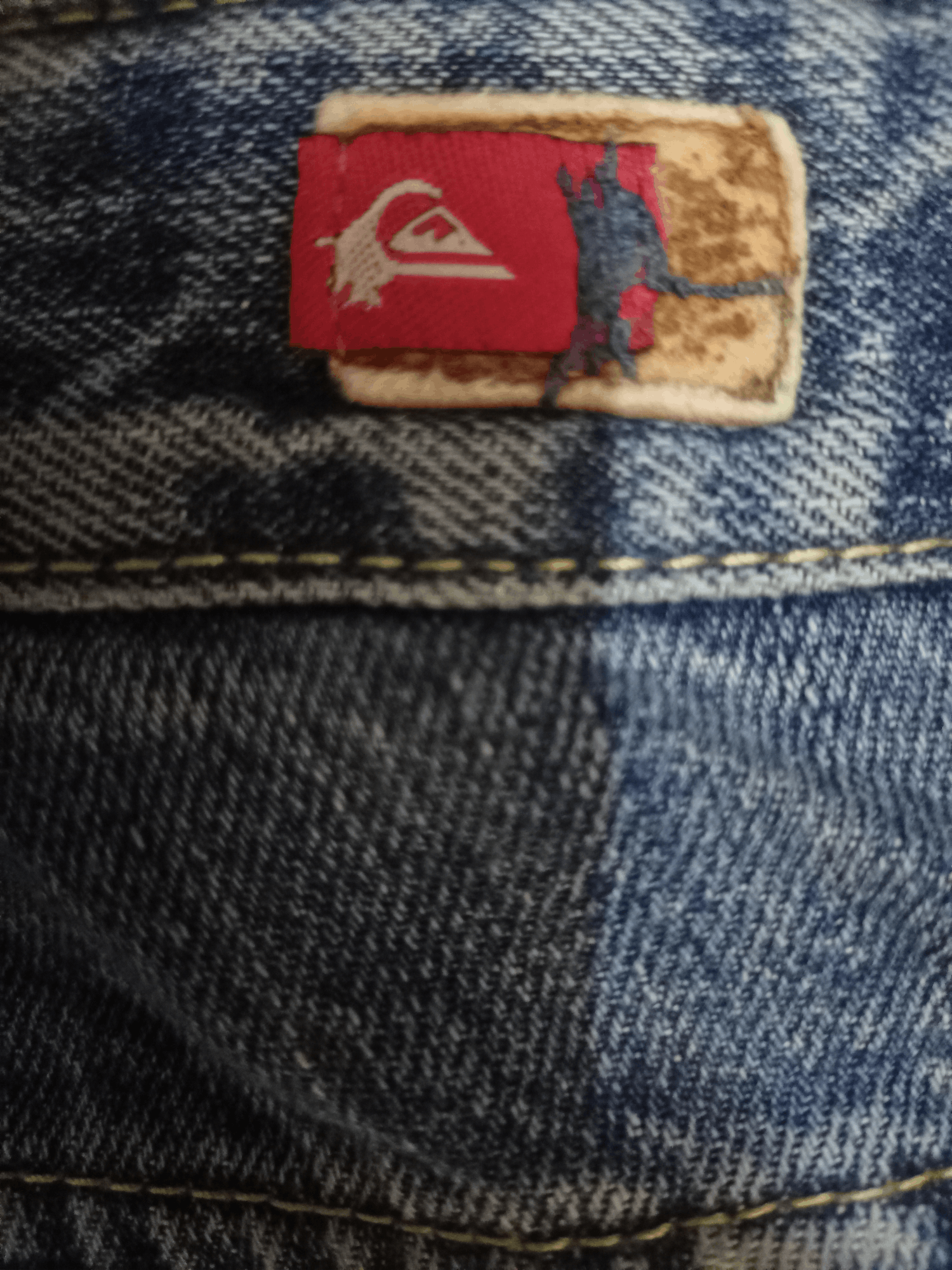 Quiksilver Vintage 90s Quiksilver Blue Wash Distressed Baggy Jeans Size US 30 / EU 46 - 10 Thumbnail
