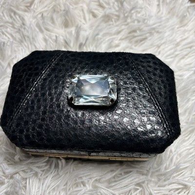 Other RARE Inge Christopher Snake Skin clutch purse Swarovski Cent Size ONE SIZE - 9 Thumbnail