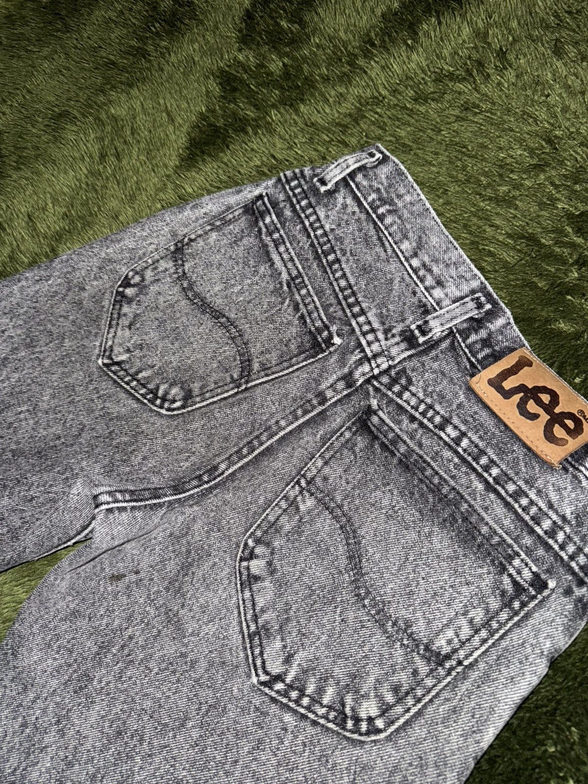 Lee [27] 90s LEE Made in USA Stone-Wash Denim Pants Size US 27 - 8 Thumbnail