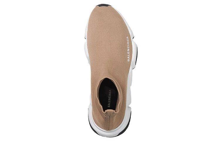 Balenciaga o1w1db10625 Speed Sneakers in Beige/White Size US 7 / EU 40 - 4 Thumbnail
