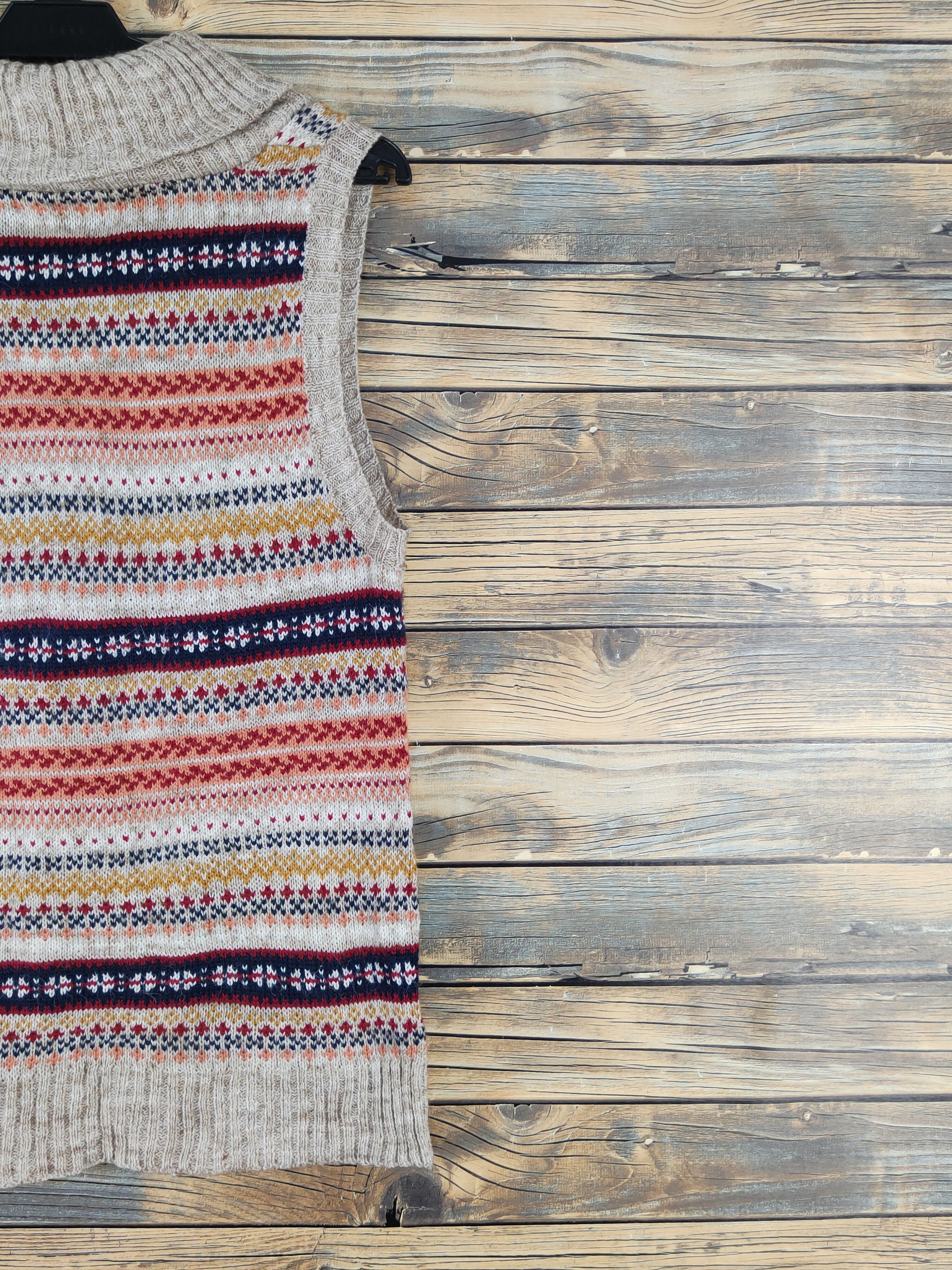 Homespun Knitwear × Japanese Brand × Vintage Sunny Village Brown Knitwear Vests #1556 Size M / US 6-8 / IT 42-44 - 9 Thumbnail