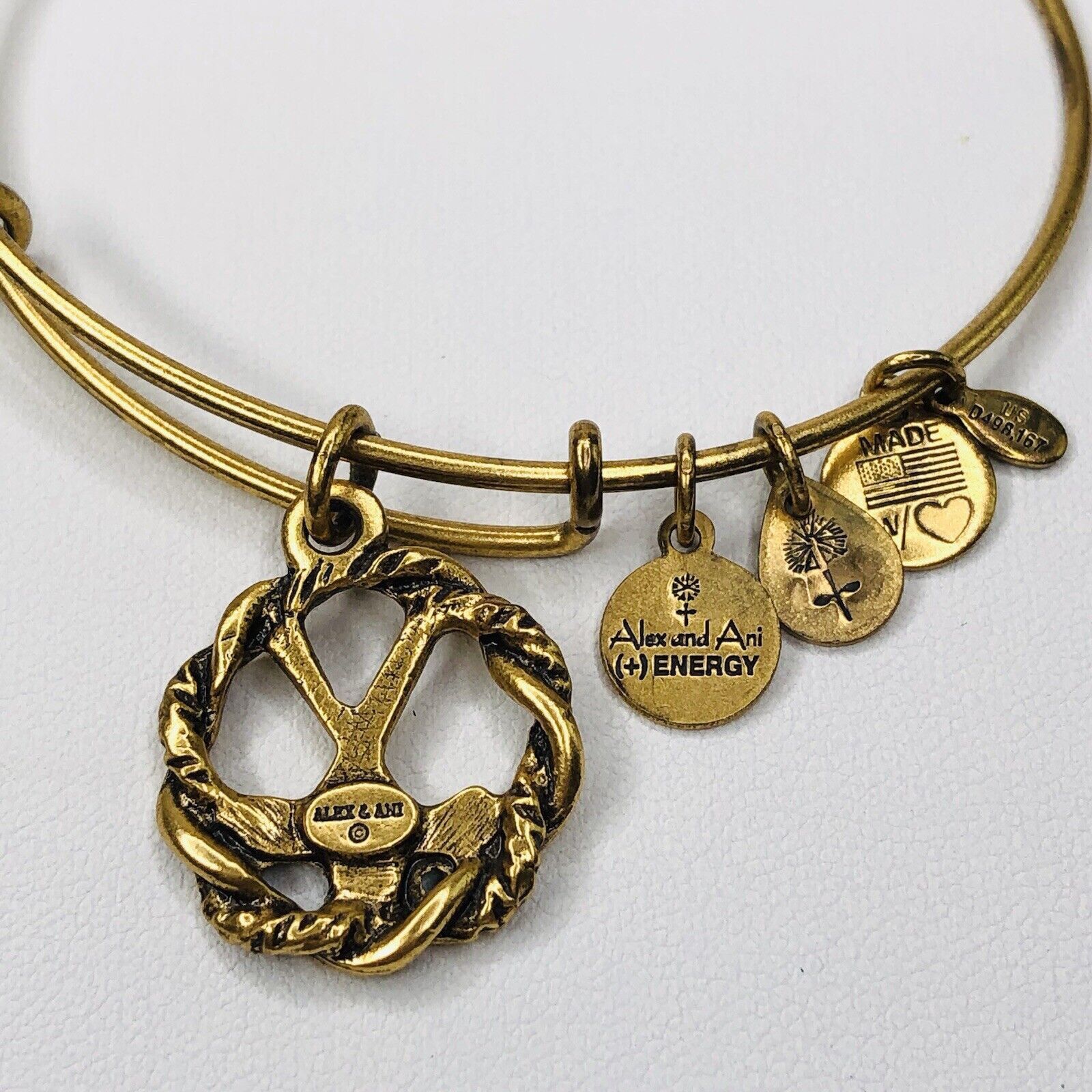 Other Alex and Ani Golf Ball Charm Bangle Goldtone Adjustable Size ONE SIZE - 5 Thumbnail