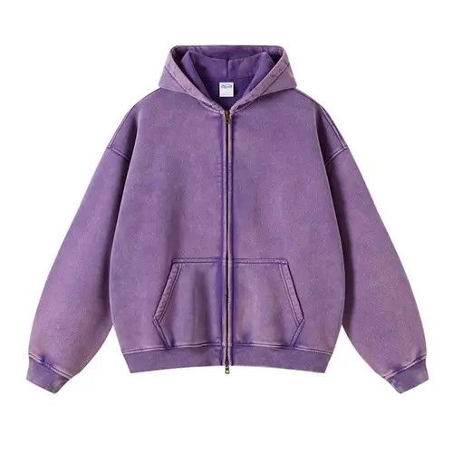 Other Streetwear Loose Washed Zipper Hoodie Sweater Size US L / EU 52-54 / 3 - 1 Thumbnail