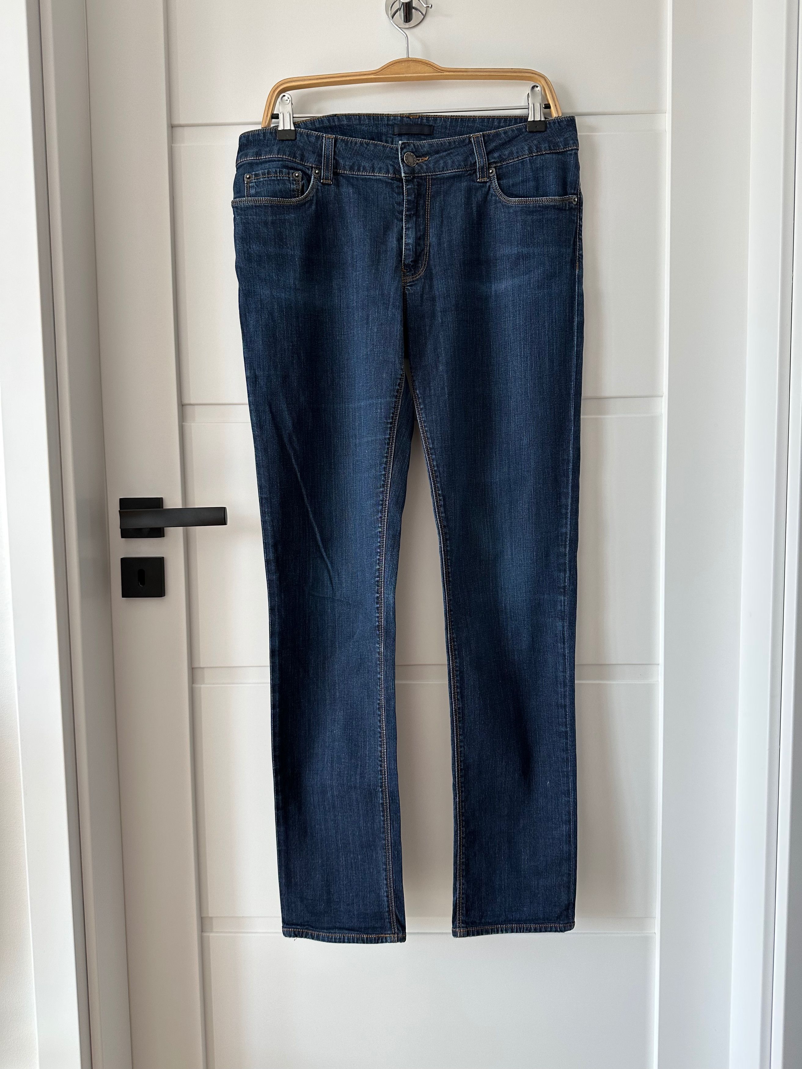 image of Prada Stretch Denim Pants Blue Contour Fit, Women's (Size 30)