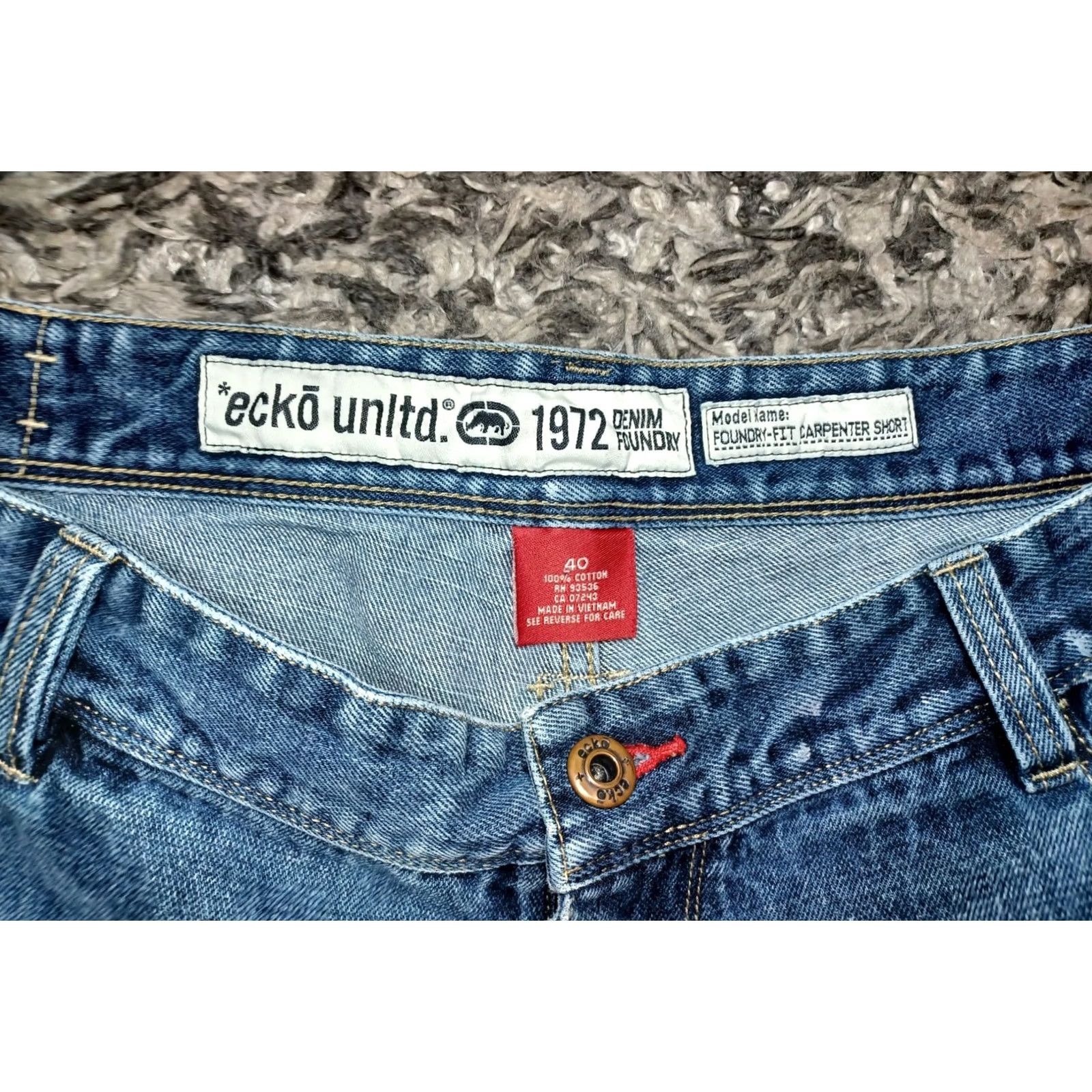 Ecko Unltd. VINTAGE Ecko Unltd Wide Jeans Shorts 90s Y2K Baggy Skater Grunge Carpenter Sz 40 Size US 40 / EU 56 - 2 Thumbnail