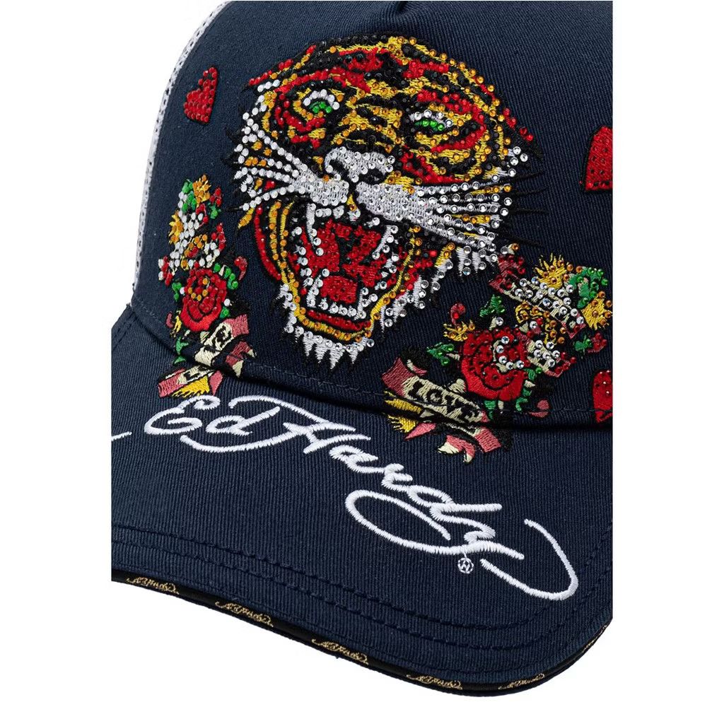 Christian Audigier Ed hardy Roses tiger Trucker cap Size ONE SIZE - 3 Thumbnail