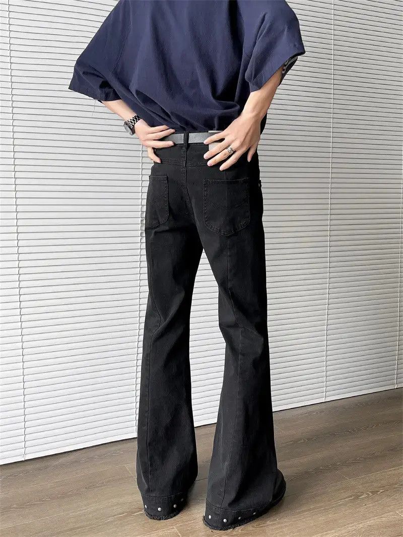 Japanese Brand Retro loose fringed slightly flared casual jeans Size US 30 / EU 46 - 3 Thumbnail