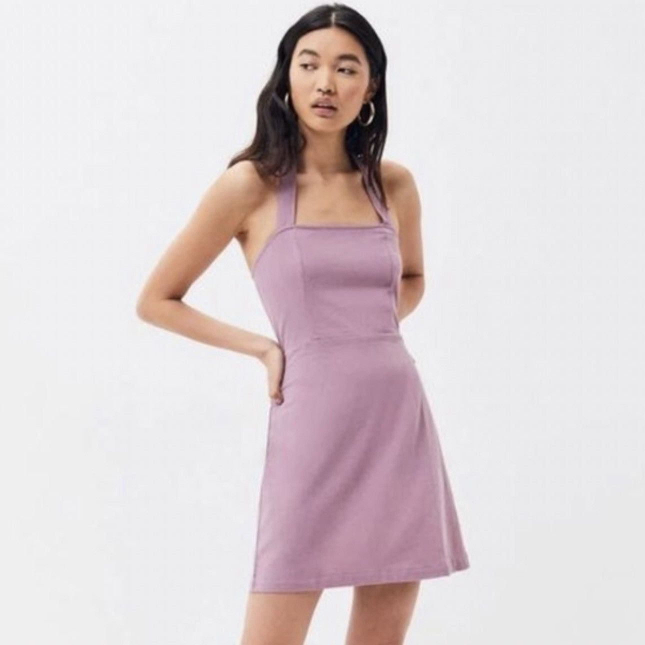 Kendall And Kylie KENDALL & KYLIE Mauve Pink Purple Neck Tie Halter Mini Dress Size S / US 4 / IT 40 - 1 Thumbnail