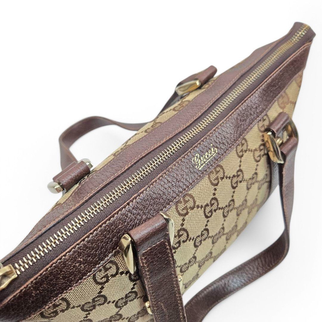 Gucci Gucci - Abbey Mini Brown Beige Leather Handbag Small Size ONE SIZE - 8 Thumbnail