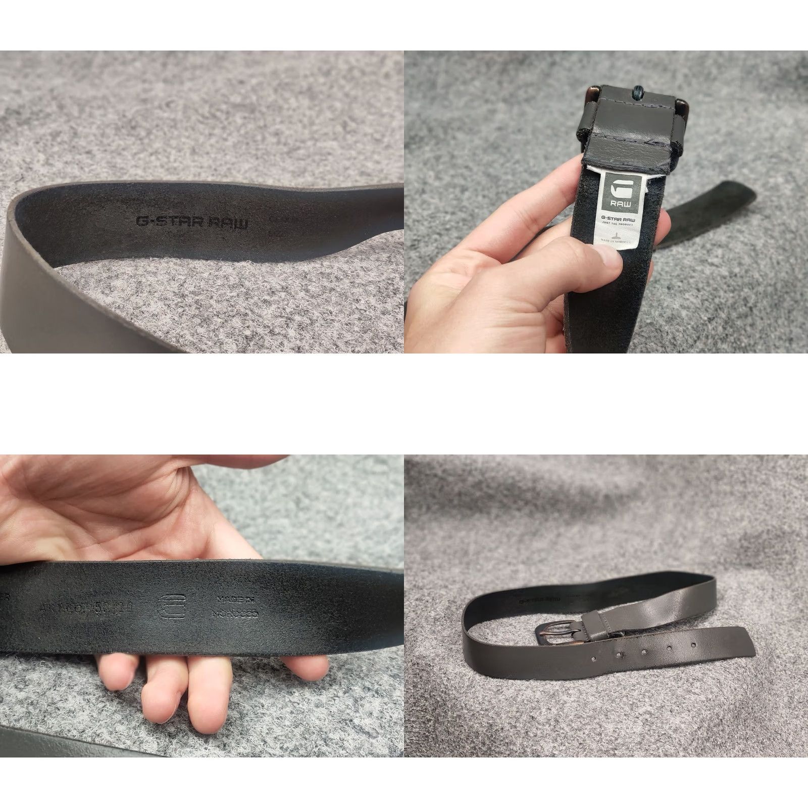 G-Star G Star raw Gray Genuine Leather Mini Logo Vintage Style Belt Y2K Size ONE SIZE - 9 Thumbnail