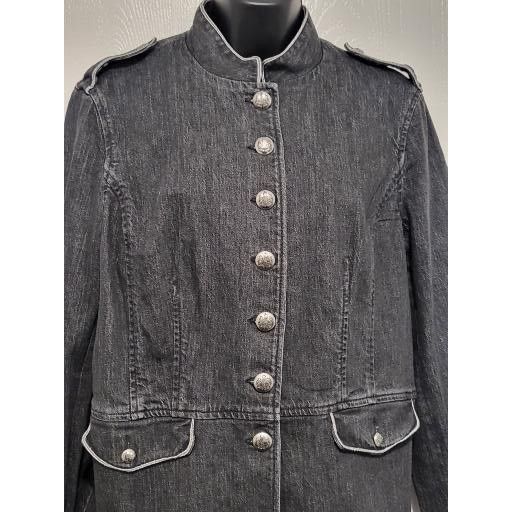 Lauren Ralph Lauren Lauren Ralph Lauren Sybella Jacket Women Sz 10 Black Denim E Size L / US 10 / IT 46 - 2 Thumbnail