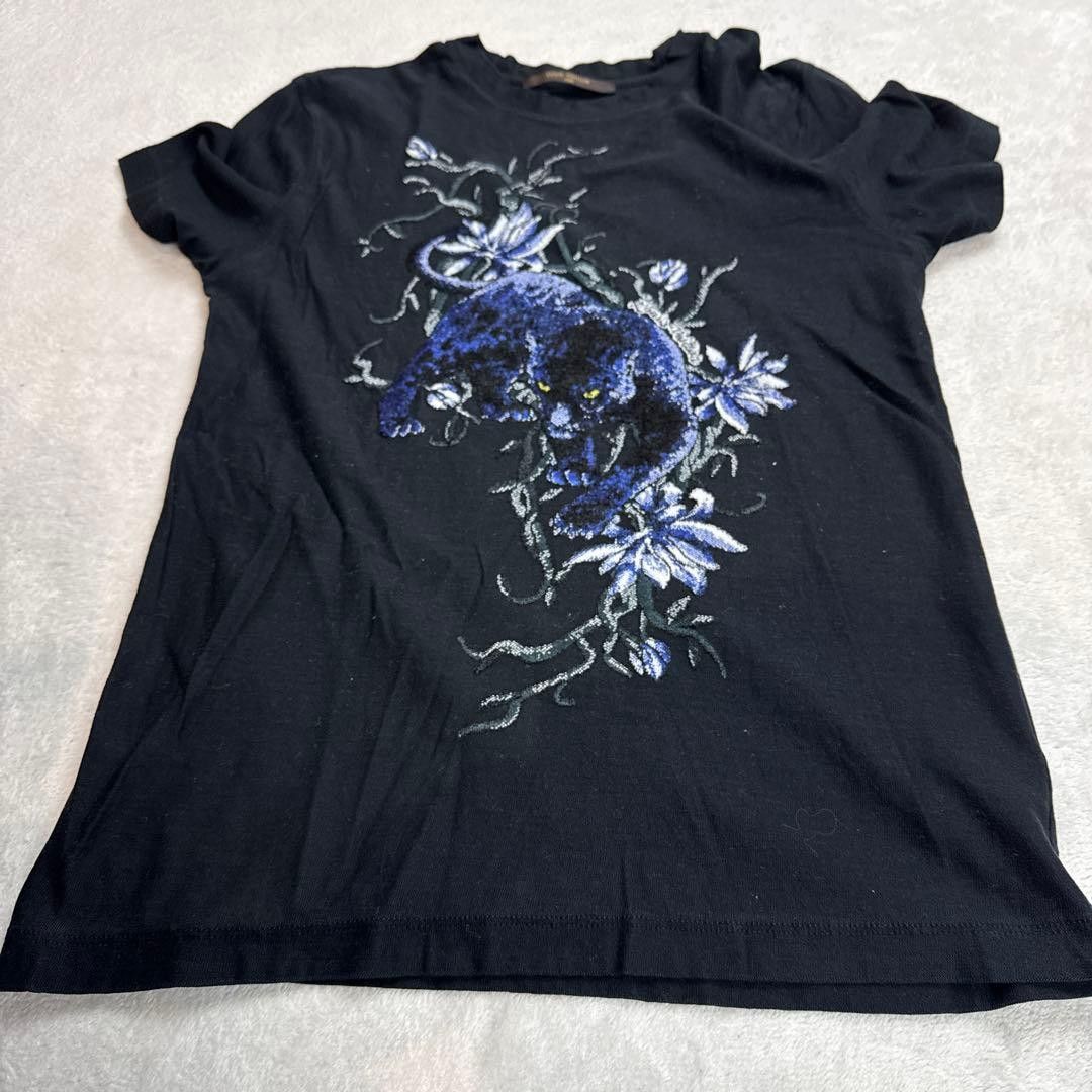 Louis Vuitton Louis Vuitton 2016 SS Floral Panther T-Shirt- Black Size US S / EU 44-46 / 1 - 14 Thumbnail