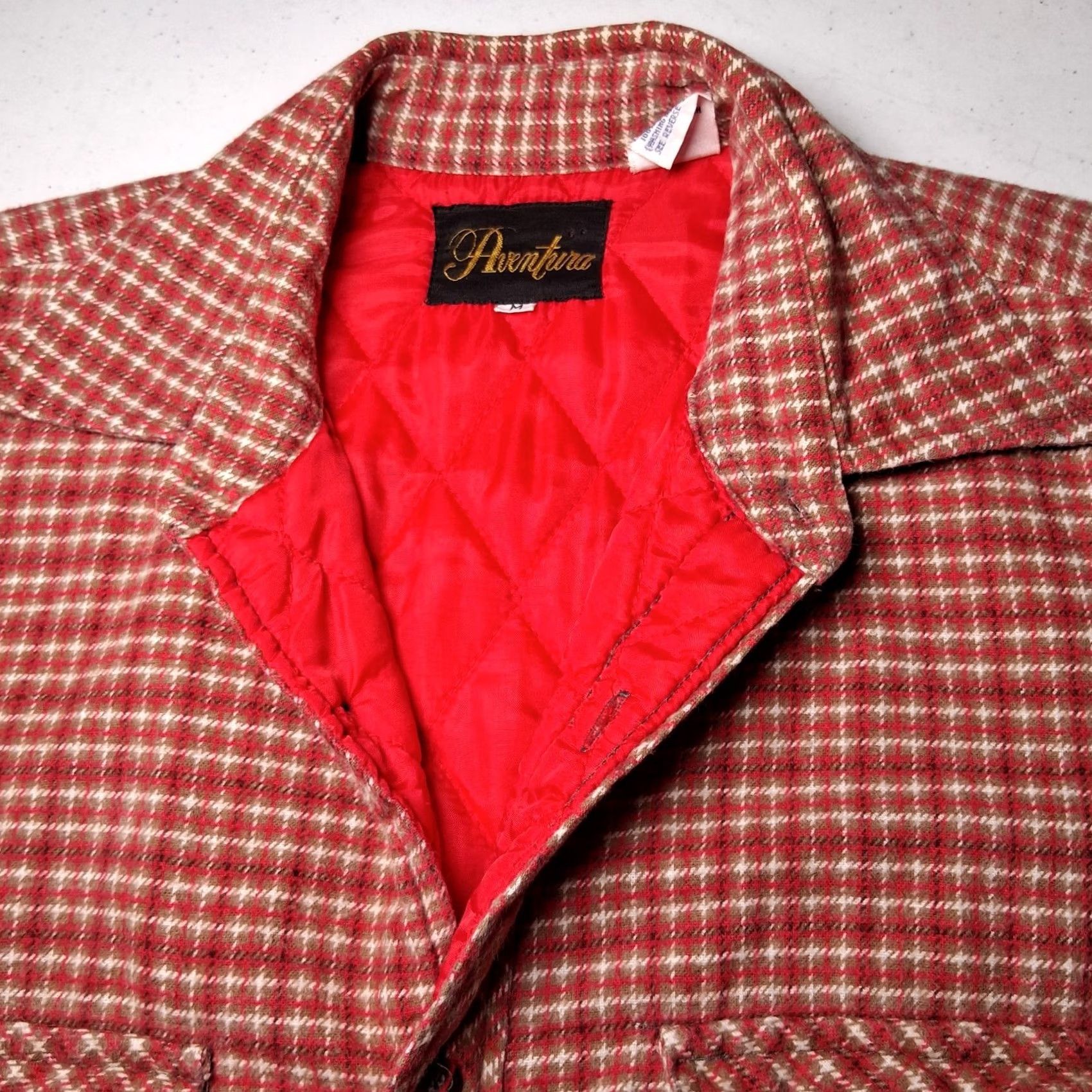 Vintage VINTAGE Aventura Red Plaid Quilted Shirt Jacket Men Medium Workwear Size US M / EU 48-50 / 2 - 6 Thumbnail