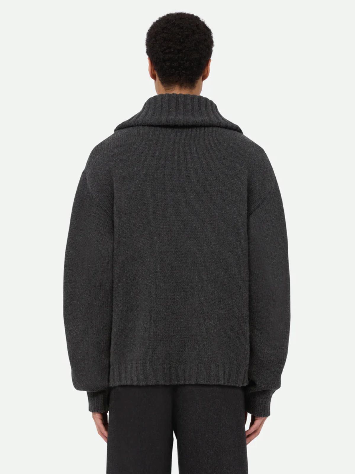 Wales Bonner o1mle0825 Unisex Ballad Knit Jumper in Dark Grey Size US XS / EU 42 / 0 - 2 Thumbnail