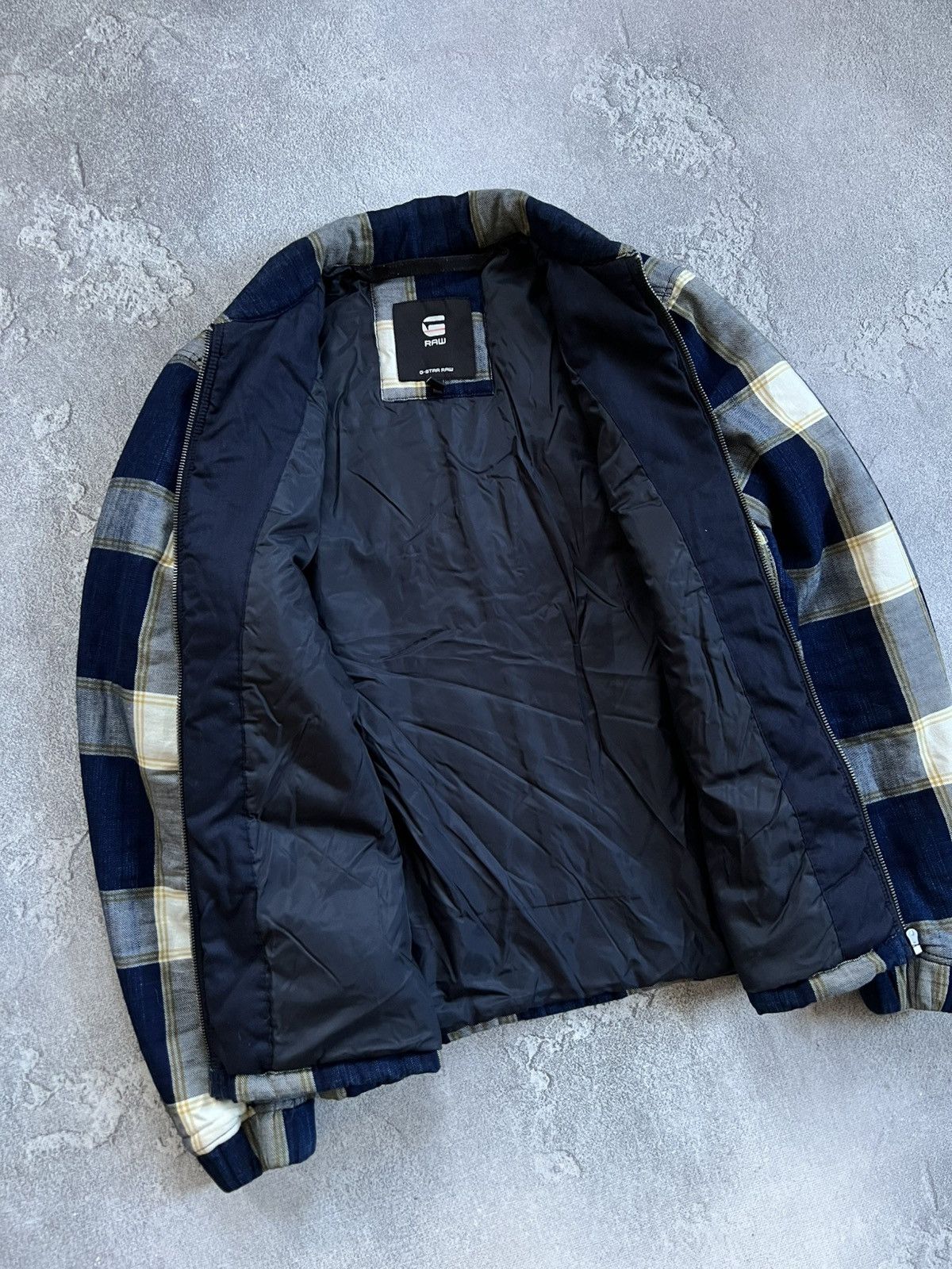 G-Star Men’s G-Star Raw Overshirt Zip Jacket Plaid Bomber Size M Size US M / EU 48-50 / 2 - 6 Thumbnail
