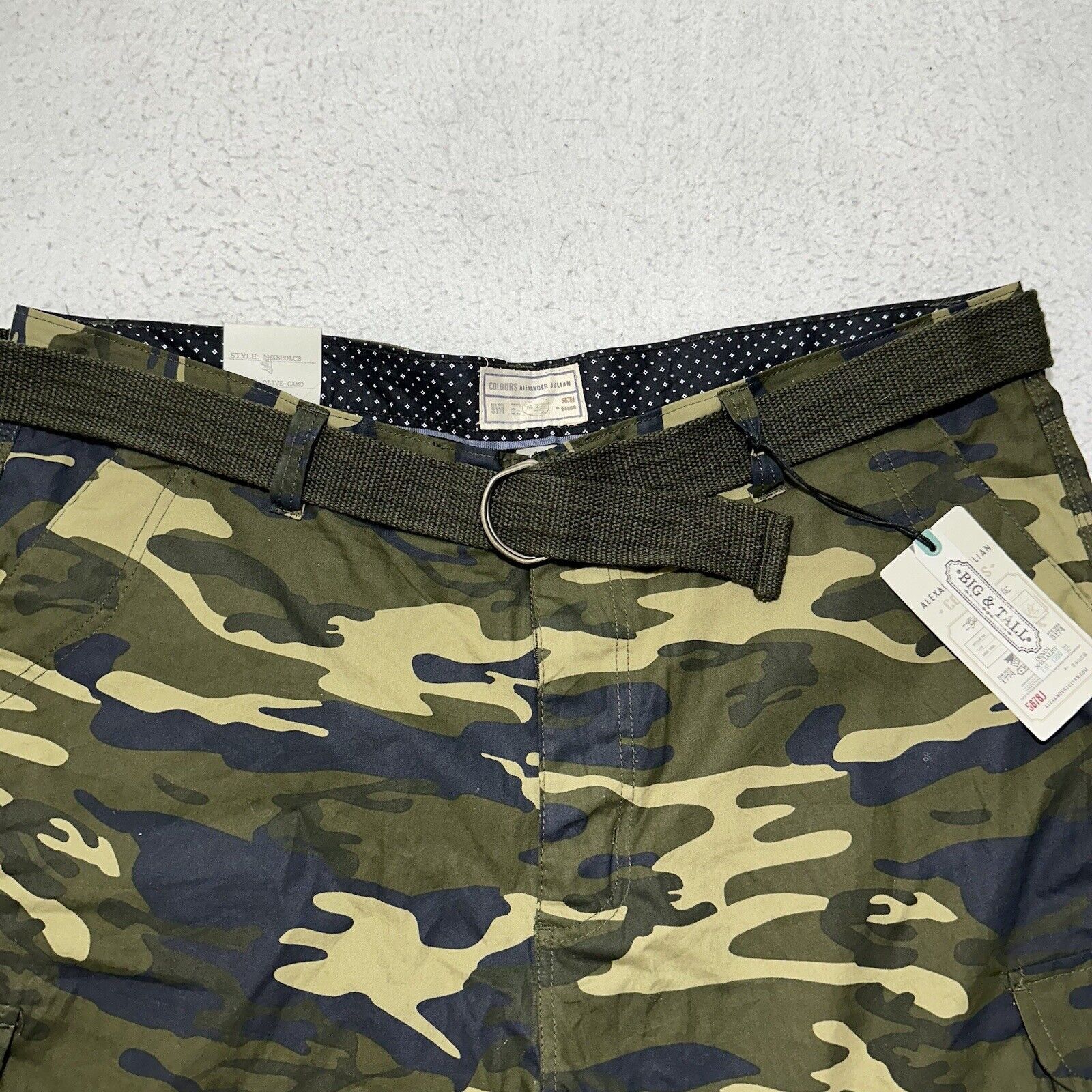 Alexander Julian Alexander Julian 44 Cargo Shorts 11.5" Inseam Green Camo Size US 44 / EU 60 - 2 Thumbnail