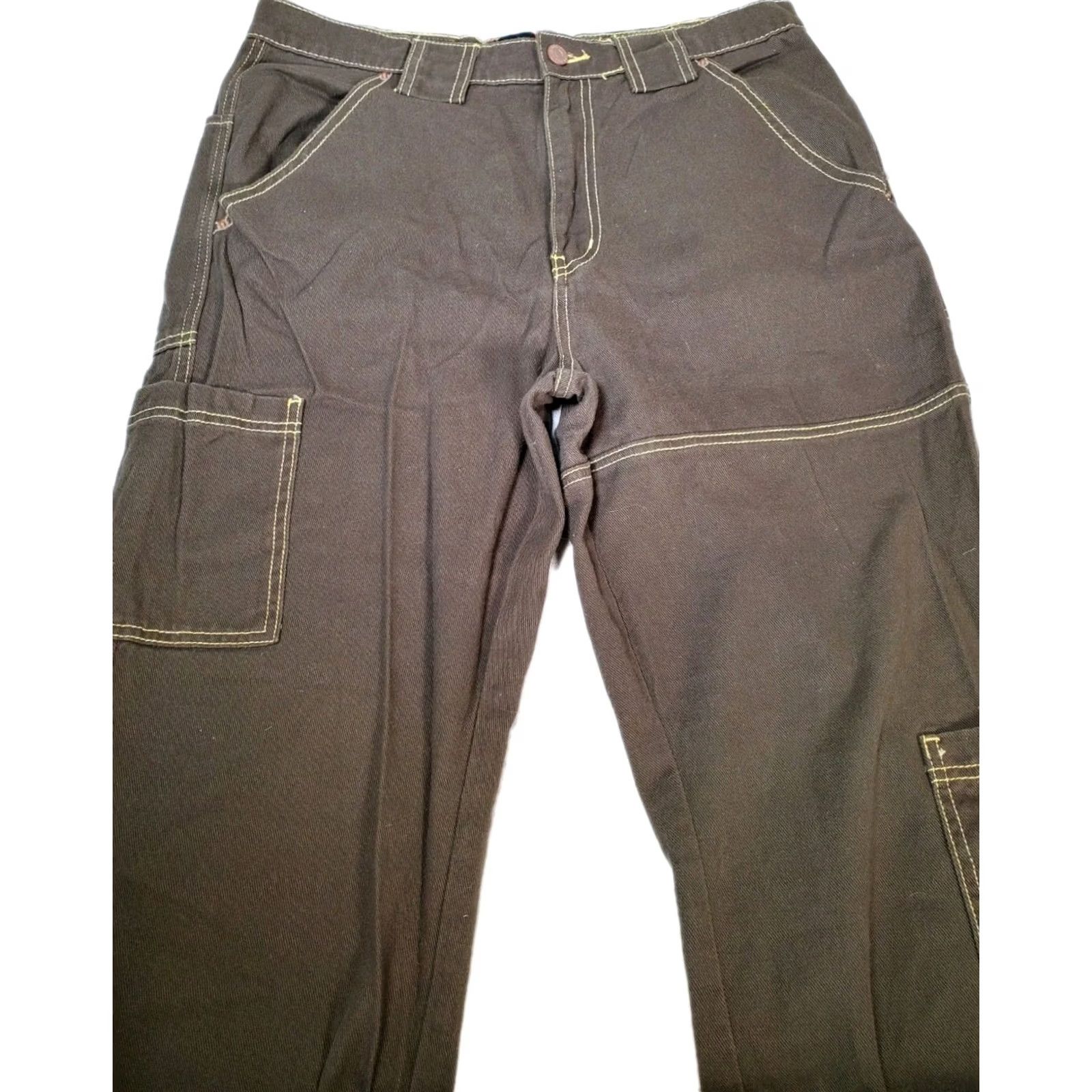 Urban Outfitters BDG Urban Outfitters Dark Olive Cargo Jogger Pants 100% Cotton Women’s Size 30 Inseam 26 in Regular Rise High Front Flat Front Pockets Tapered Size 30" / US 8 / IT 44 - 2 Thumbnail