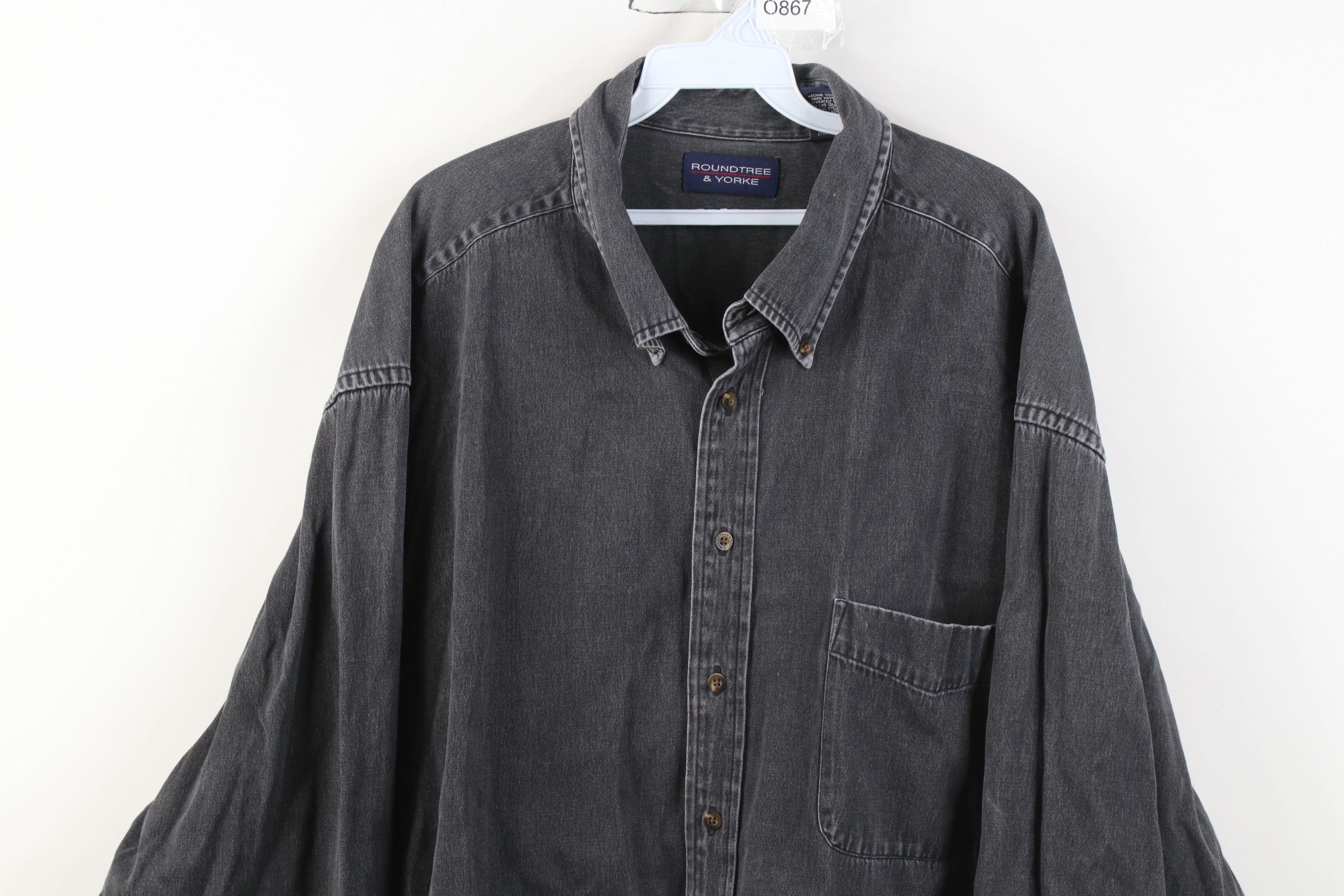 Vintage Vintage 90s Streetwear Denim Collared Button Down Shirt Size US XXL / EU 58 / 5 - 2 Thumbnail