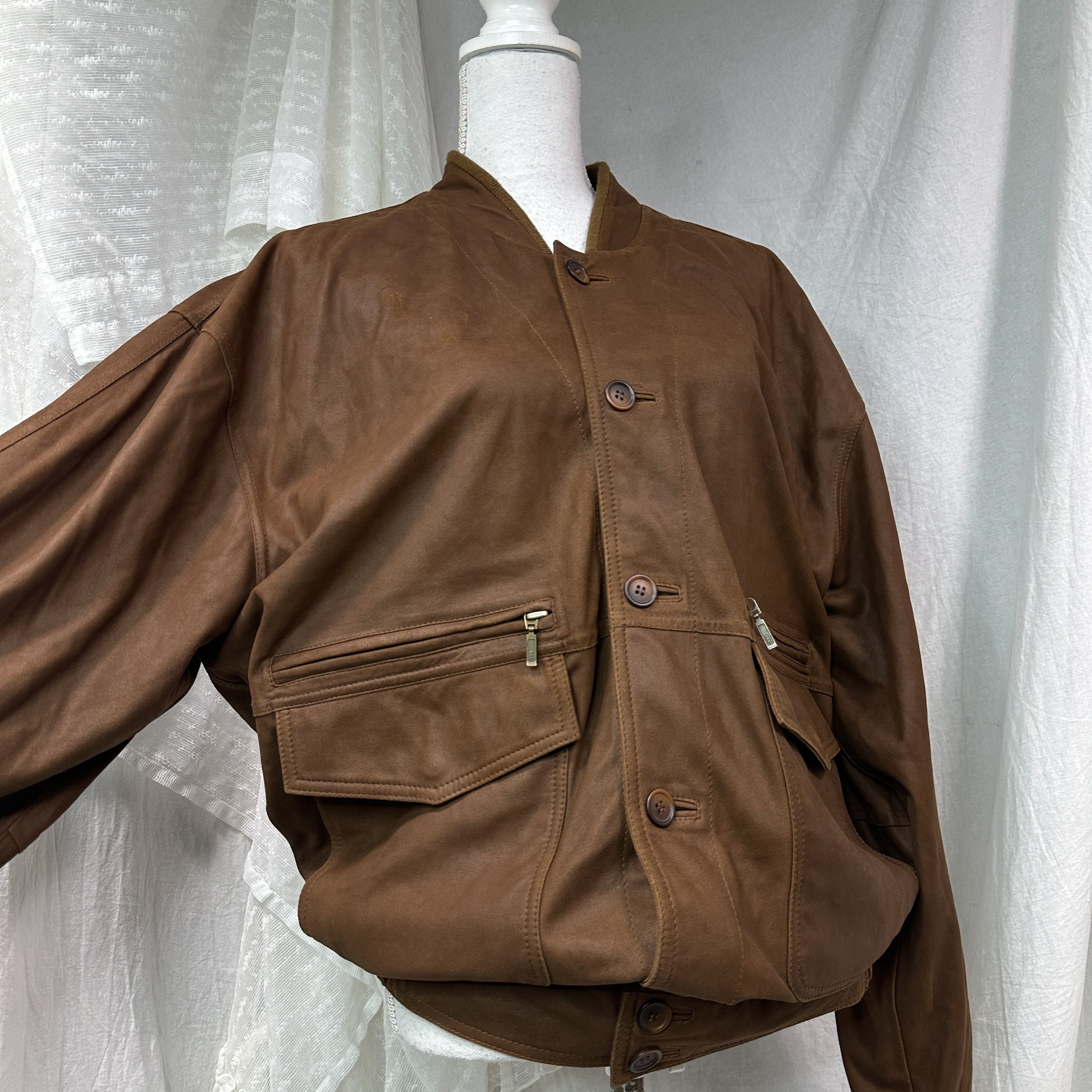 Vintage Vintage Leather Suede Old School Moto Jacket 90s Size US XL / EU 56 / 4 - 6 Thumbnail