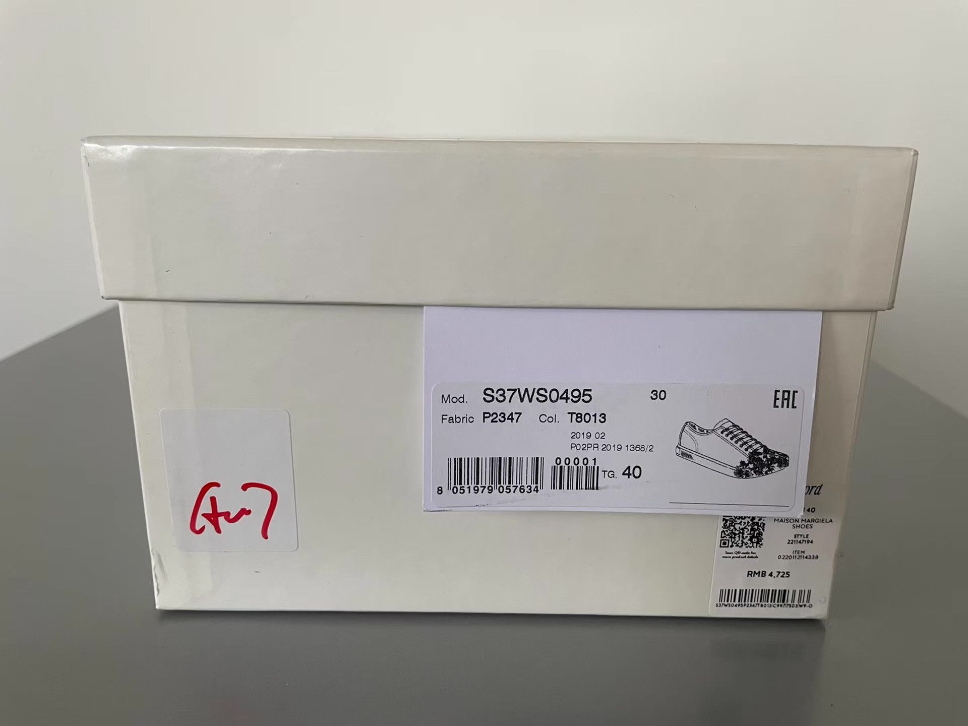 Maison Margiela Maison Margiela Black Ink-Splatter Tabi Split-ToeSneakersＱ21 Size US 7 / EU 40 - 4 Thumbnail
