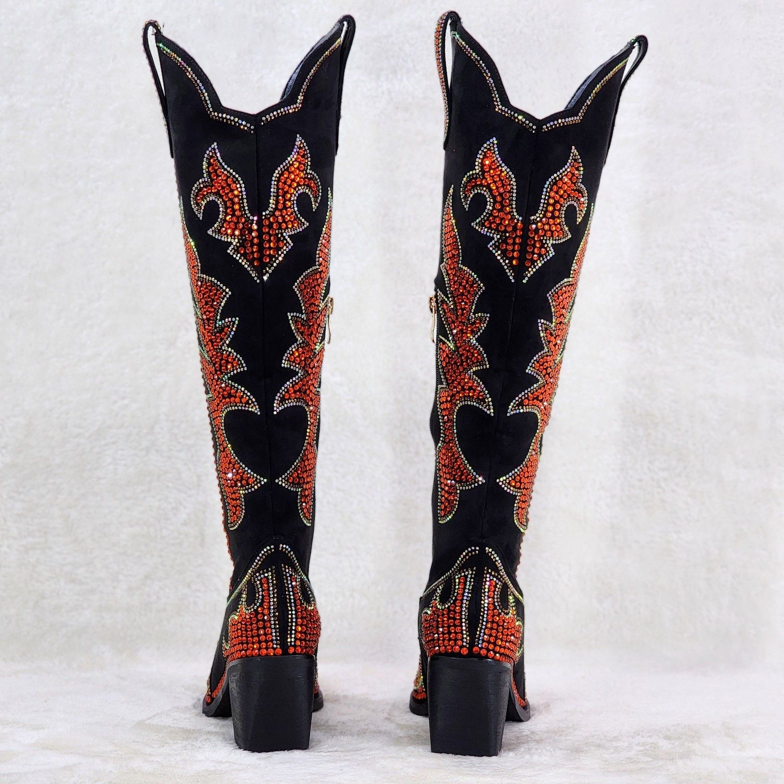 Other Harley Girl Country Western Cowgirl Knee Boots Rhinestones B Size US 7.5 / IT 37.5 - 6 Thumbnail
