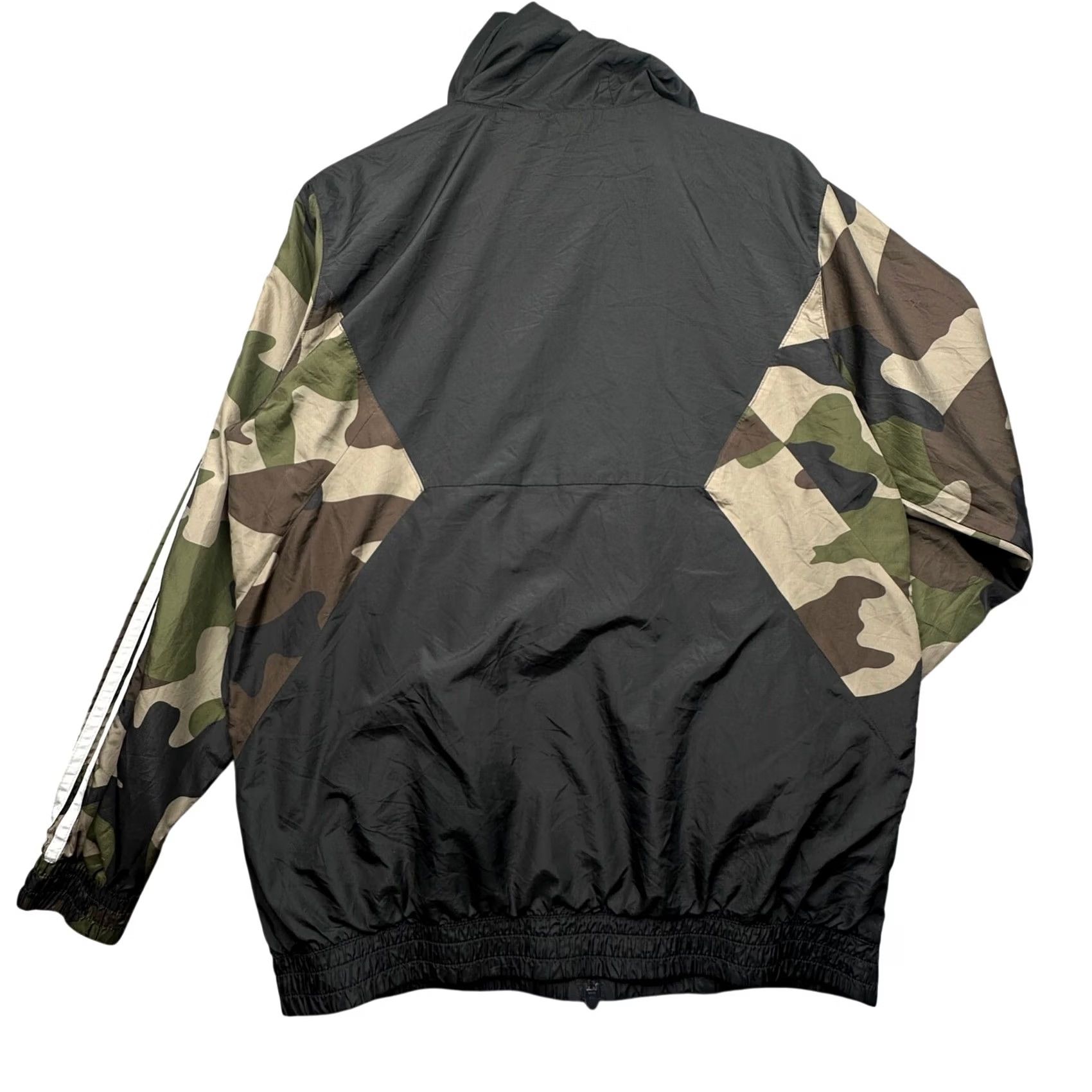 Adidas Adidas Originals Camo Windbreaker Hooded Jacket Mens Large Ripstop Camouflage Black Zip Full Zip Hooded Mens L Regular Size Size US L / EU 52-54 / 3 - 2 Thumbnail
