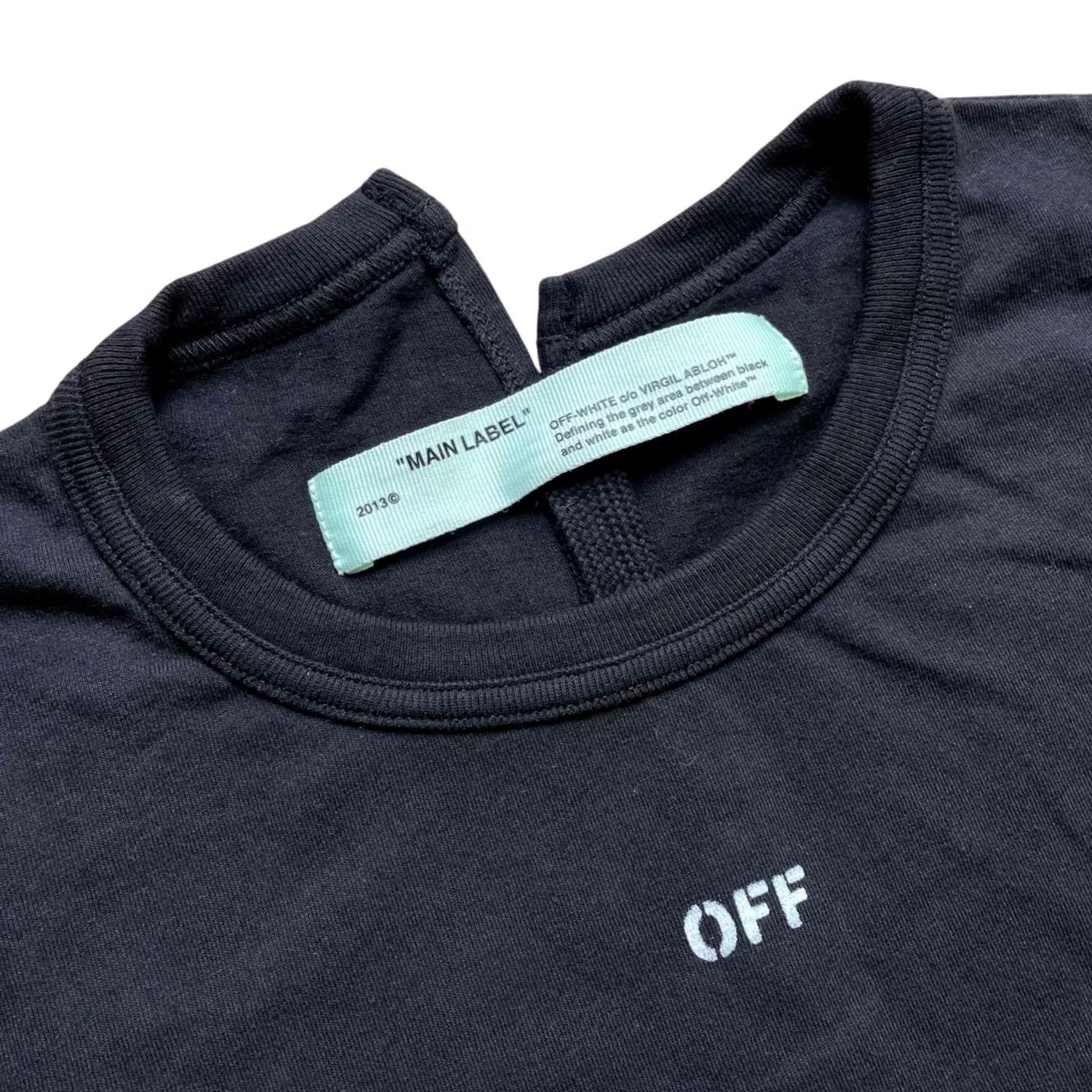 Off-White VINTAGE OFFWHITE T-Shirt Black Mens M MOTO SPLICED TEE OMAA032S18185083 Size US M / EU 48-50 / 2 - 3 Thumbnail