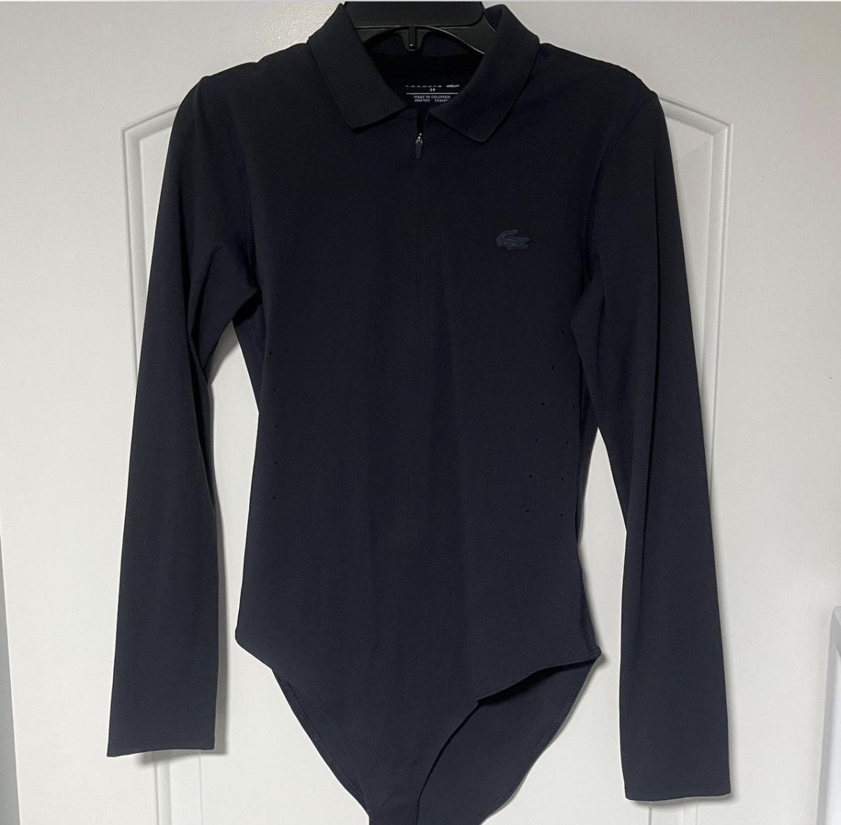 Lacoste Lacoste Women's Slim Fit UV Protect Zip-Up Bodysuit Size XS / US 0-2 / IT 36-38 - 2 Thumbnail