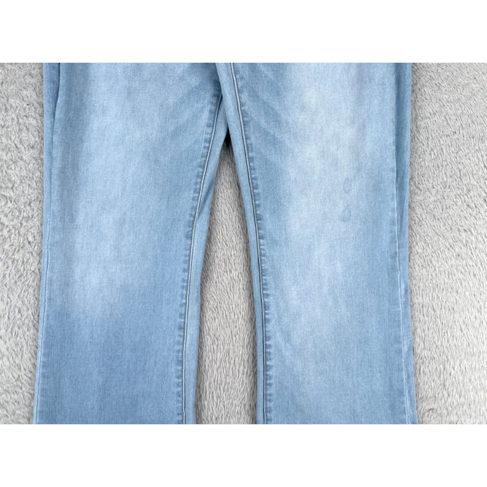 Vintage WAX JEAN Womens Jeans Flared Mid Rise Light Wash Denim 29x31 Juniors 13 Blue Cotton Blend Vintage: No Size 34" / US 12 / IT 48 - 3 Thumbnail