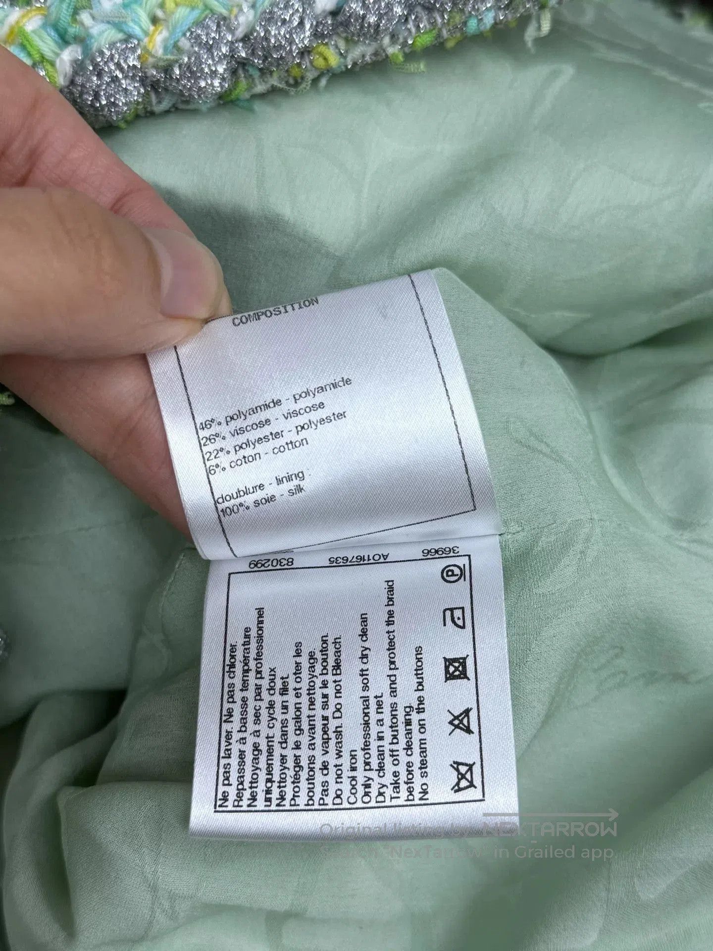 Chanel Chanel Green Silver Trim Four-Pocket Coat. Size US M / EU 48-50 / 2 - 6 Thumbnail