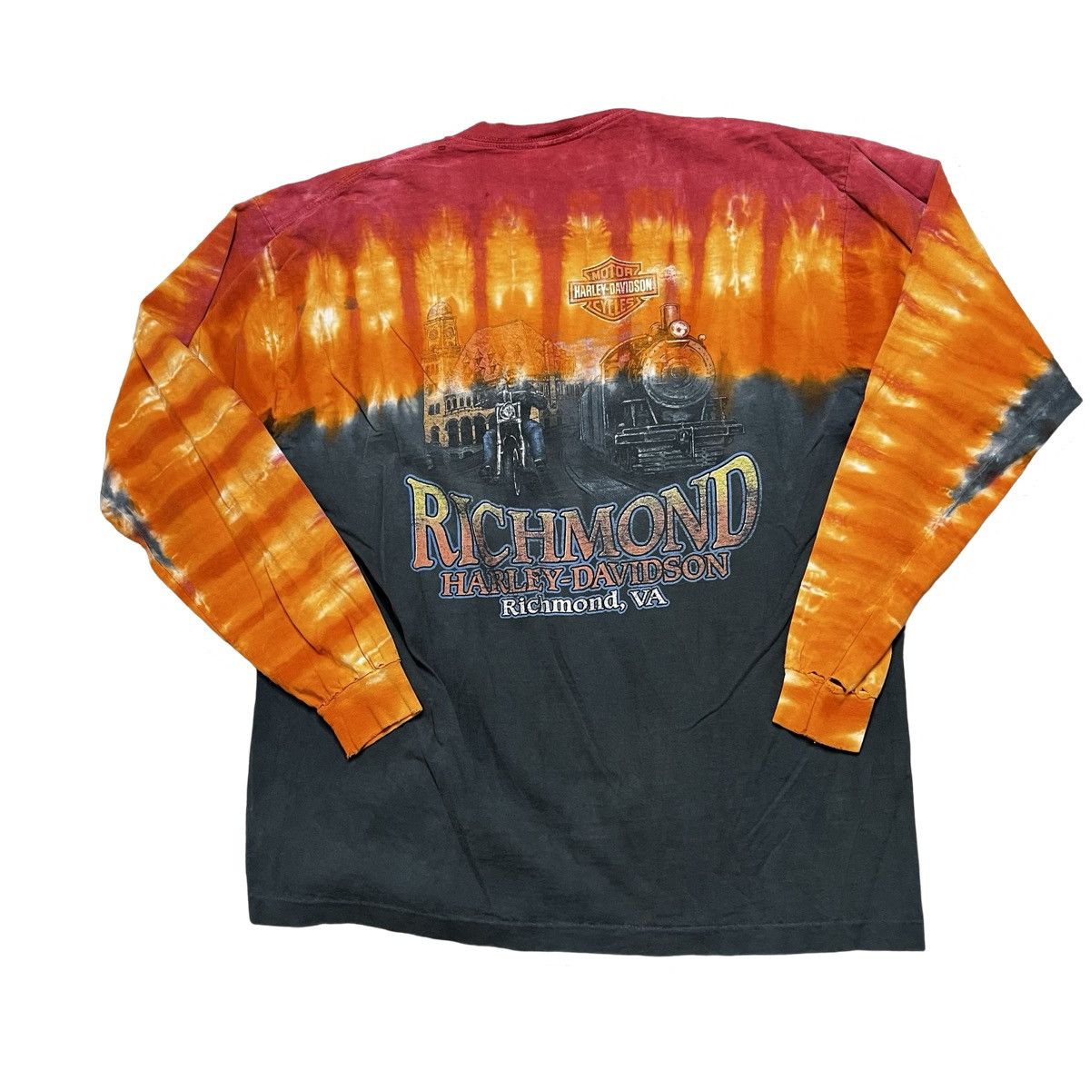 Harley Davidson × Vintage vintage thrashed tye dye harley davidson tshirt Size US L / EU 52-54 / 3 - 2 Thumbnail