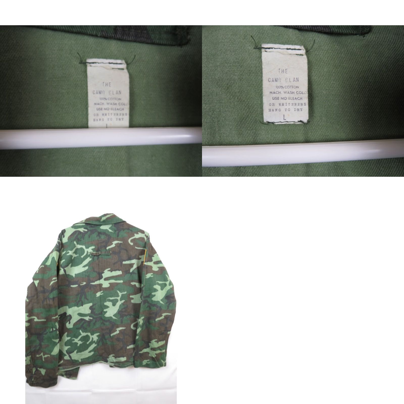 Vintage VTG 1960's USA The Camo Clan Camouflage Flannel Shirt L Men Button-Up Size US L / EU 52-54 / 3 - 8 Thumbnail
